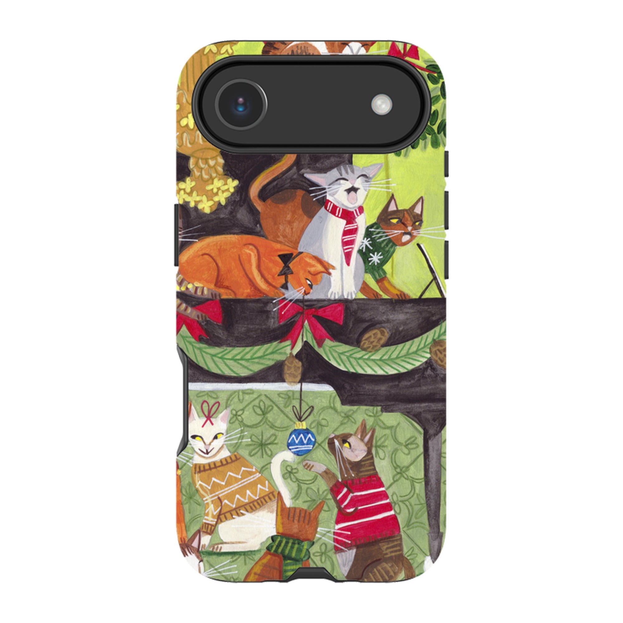 iPhone MagSafe Tough Case - Christmas Cats II By Caroline Bonne Muller