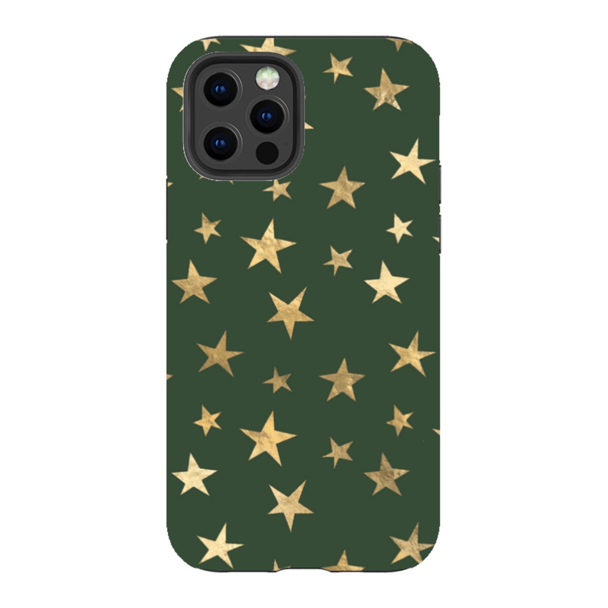 iPhone Tough Case - Green and Gold Stars