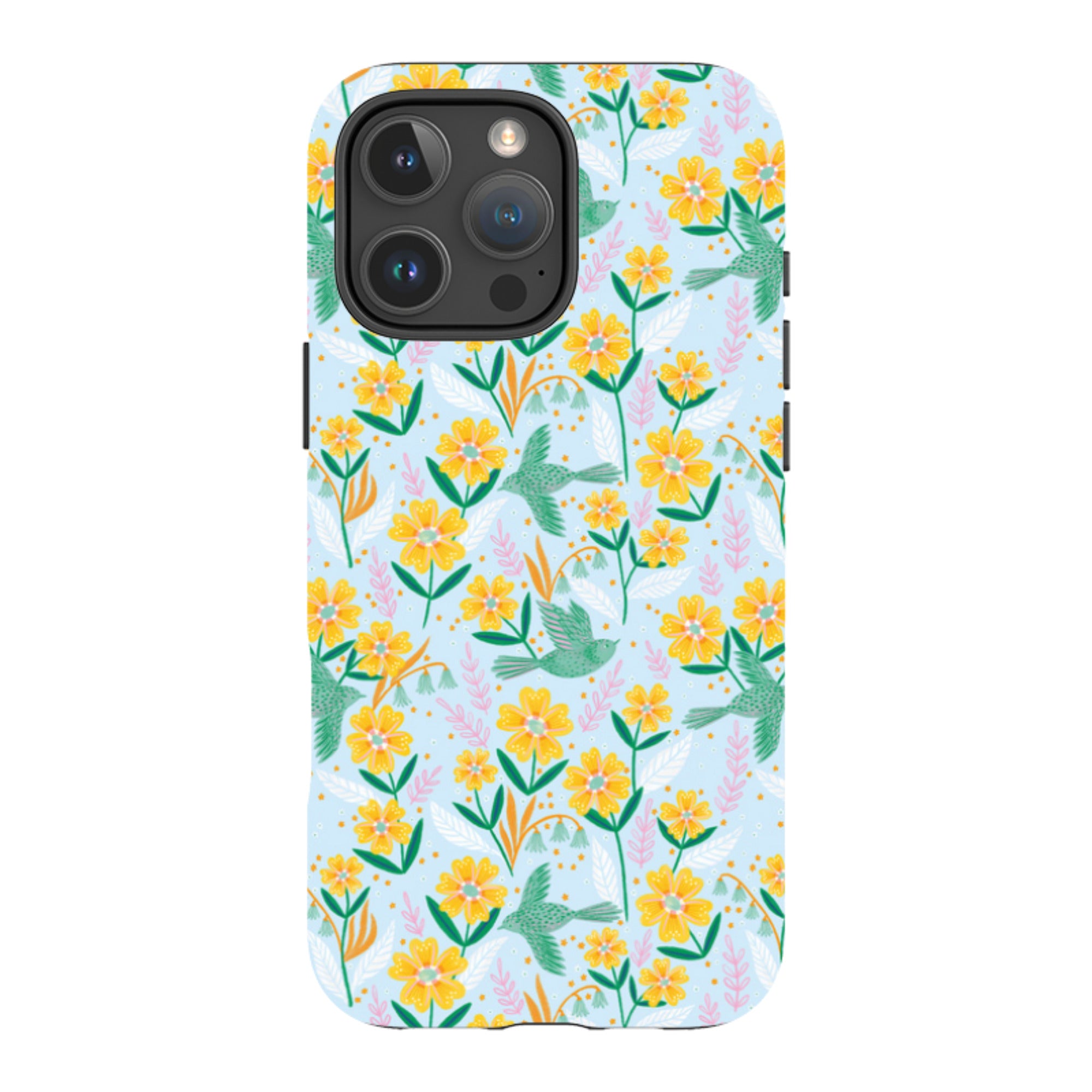 iPhone Tough Case - Sweet Birds Blue By Lee Foster Wilson