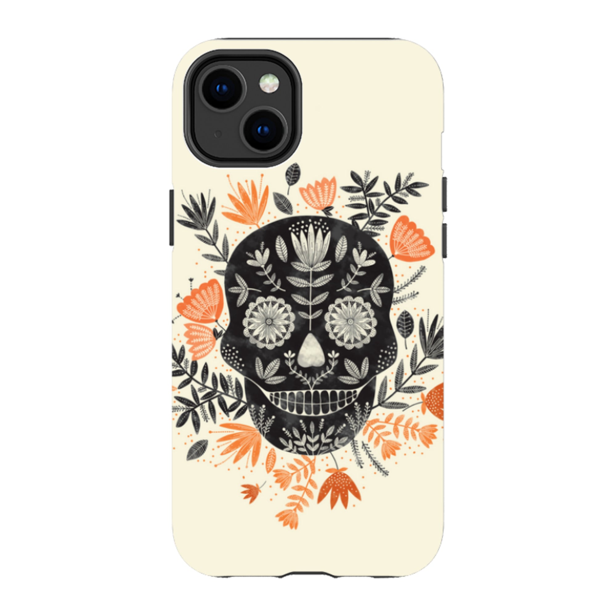 iPhone MagSafe Tough Case -  Sugar Skull Cream By Jade Mosinski