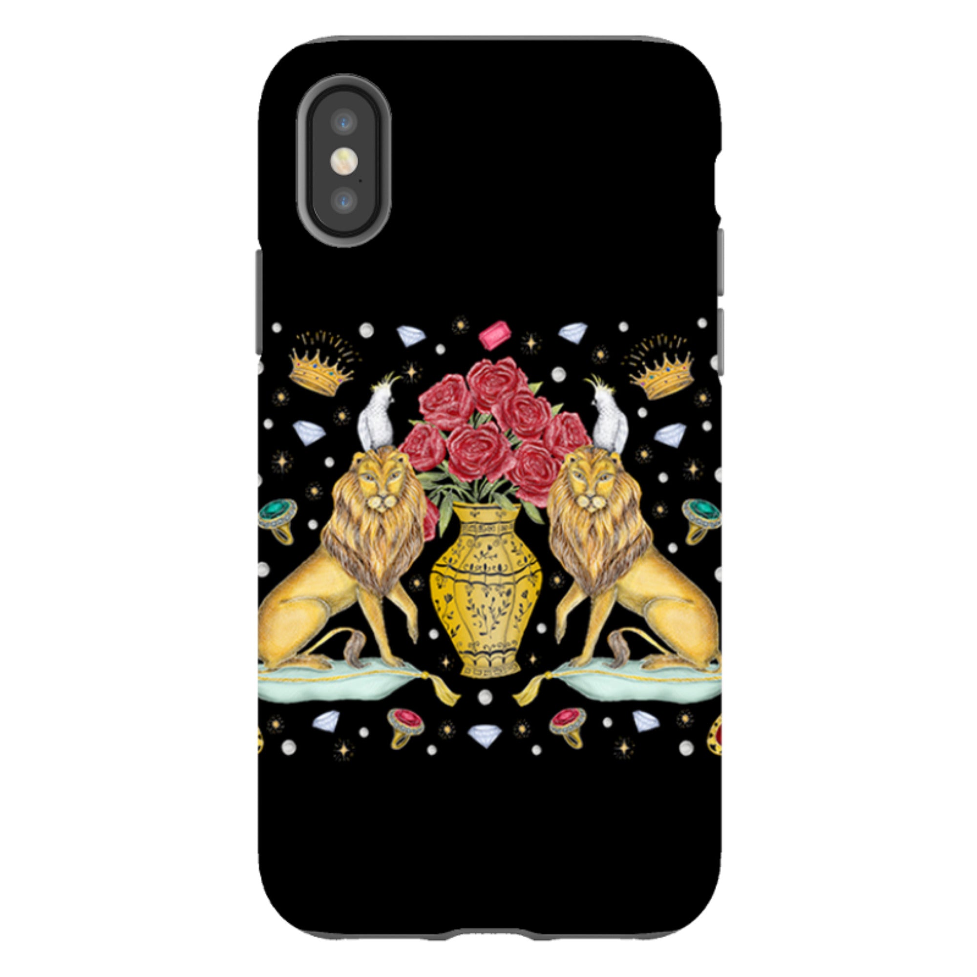 iPhone Tough Case - Lion And Vase By Catherine Rowe