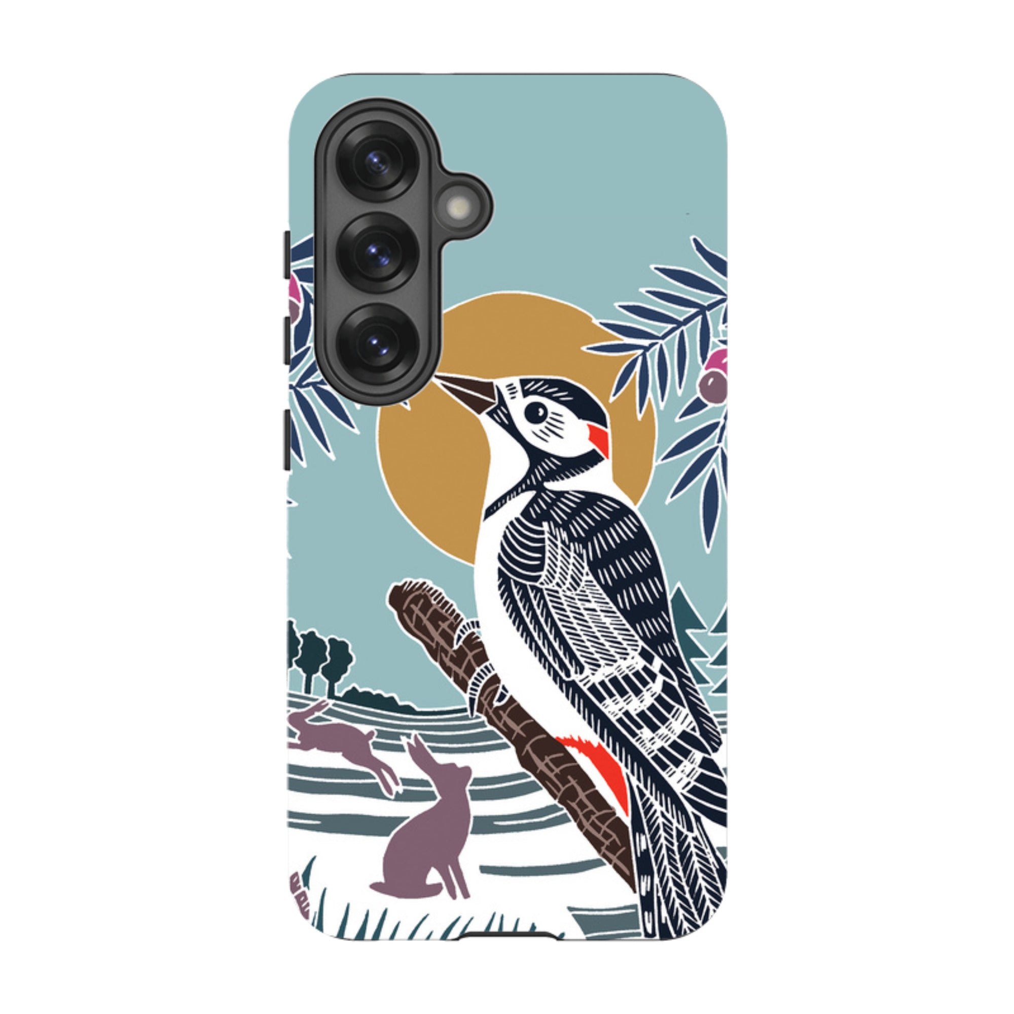 Samsung Tough Case - Woodpecker Brown By Kate Heiss