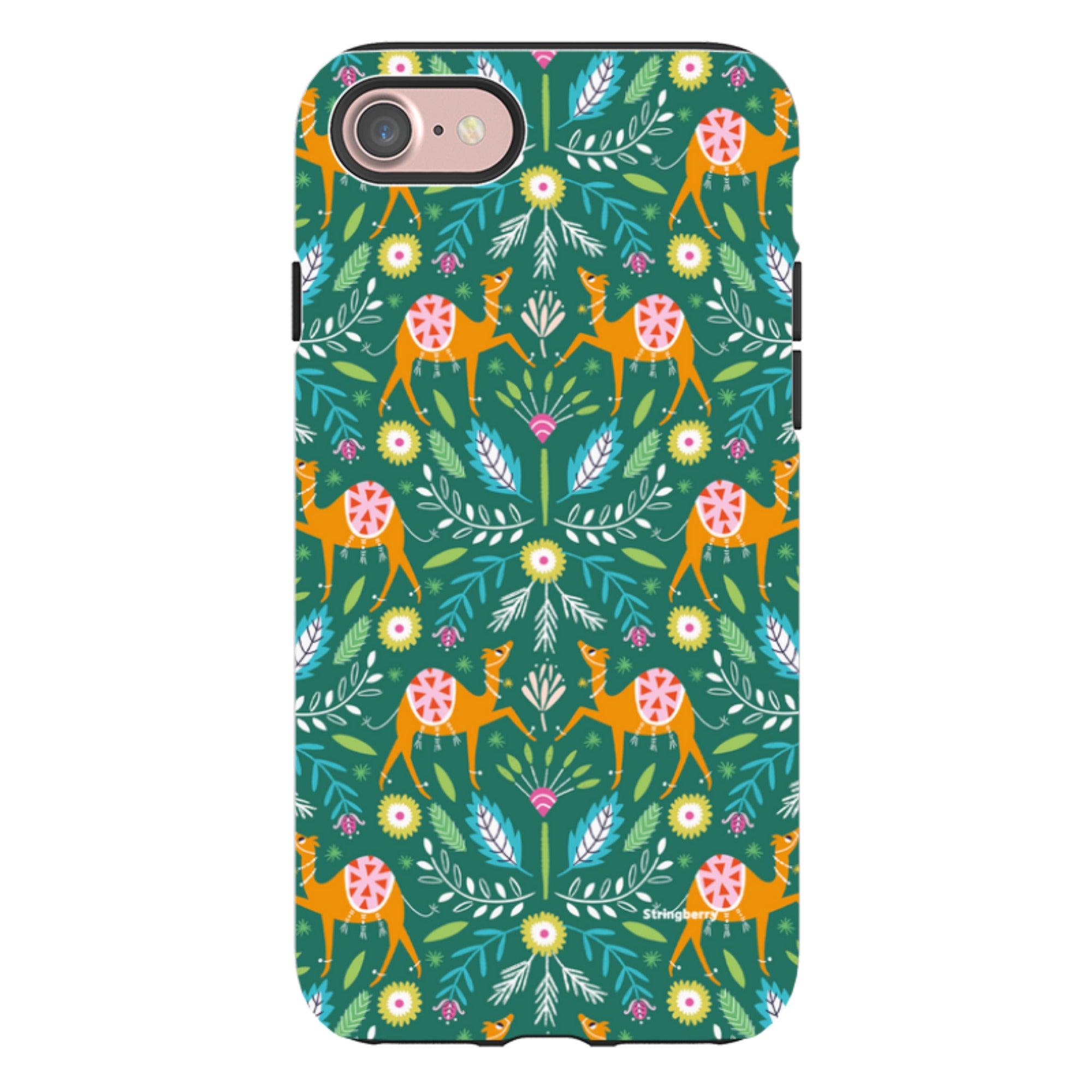 iPhone Tough Case - Camel Damask By Ali Brookes