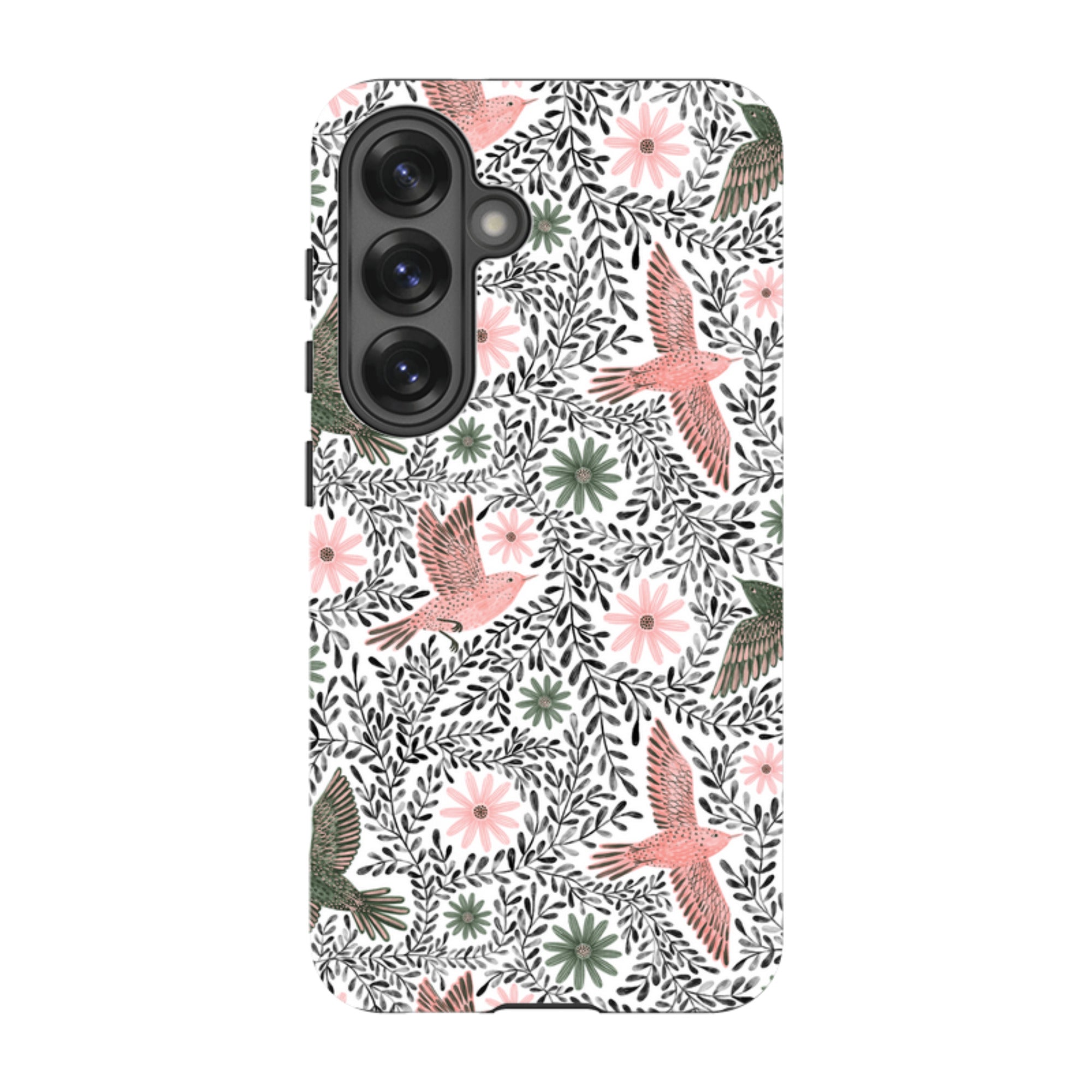 Samsung Tough Case - Bird Pattern Black By Lee Foster Wilson