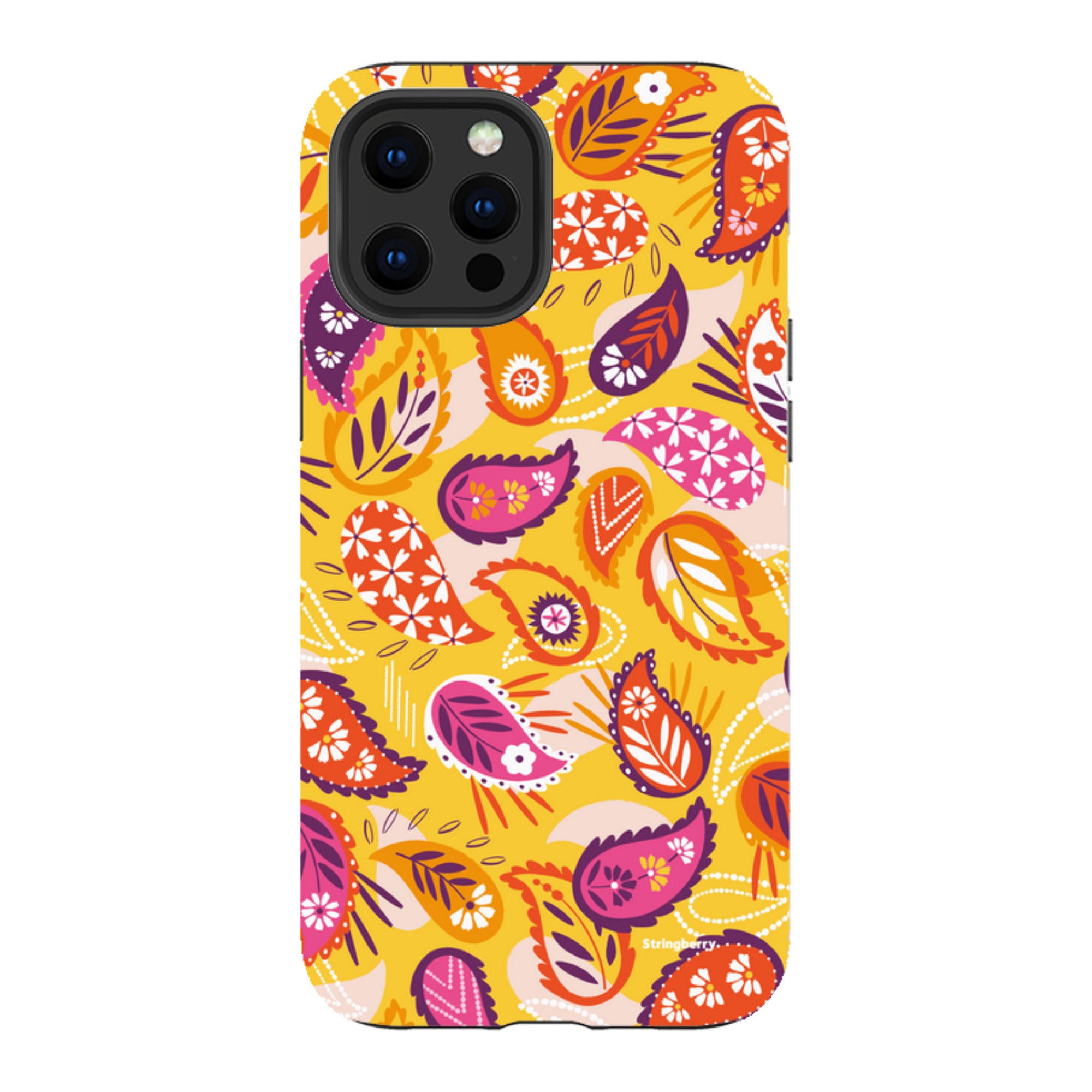 iPhone Tough Case - Paisley Yellow By Ali Brookes