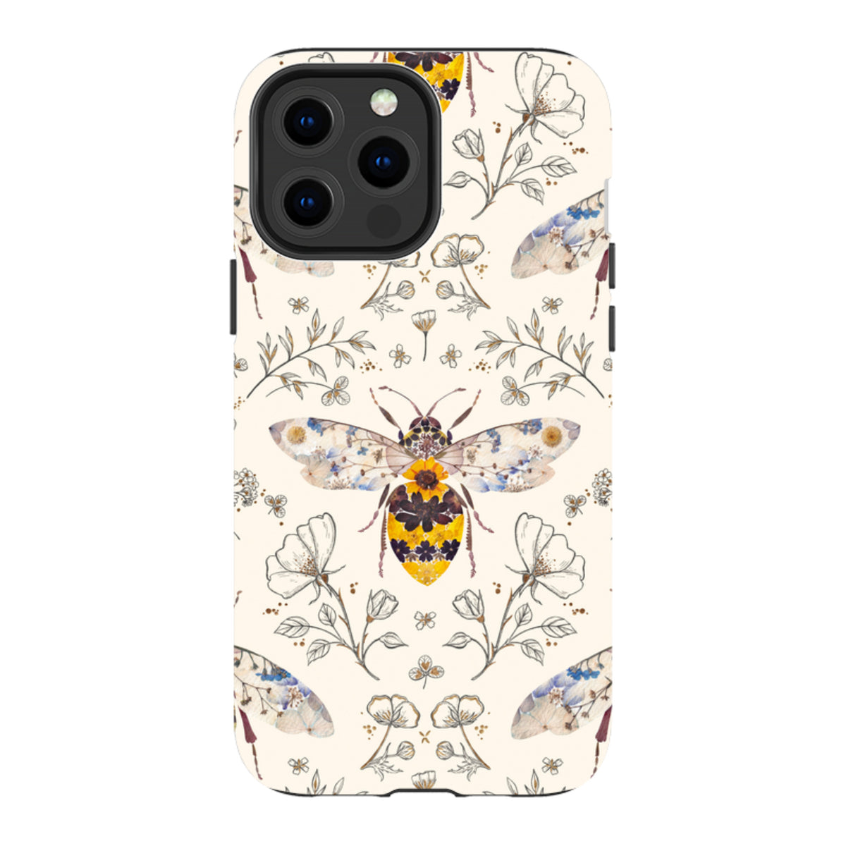 iPhone Tough Case - Alabaster Bumble Bee By Helen Ahpornsiri