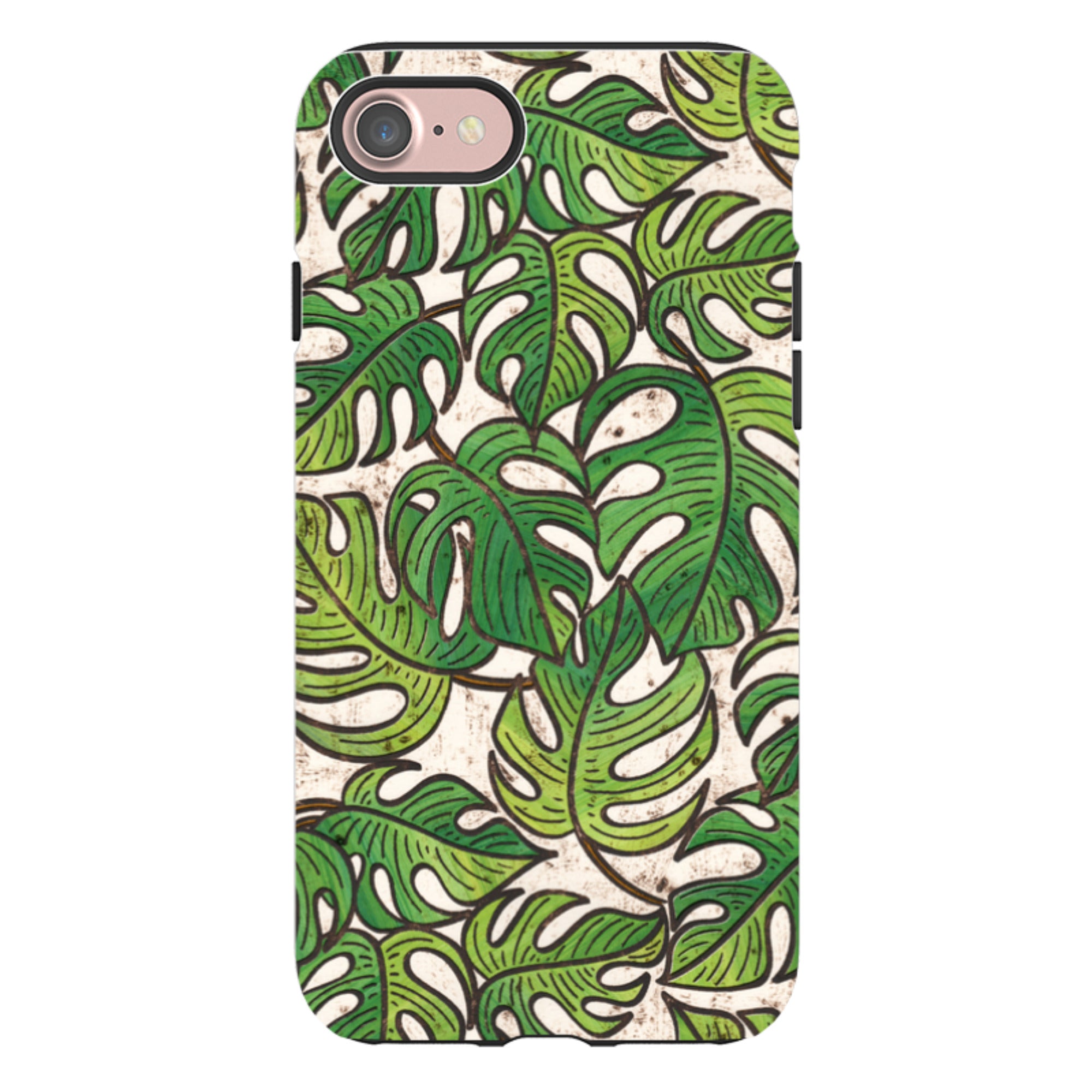 iPhone Tough Case - Green Floral 1 By Amelia Bowman