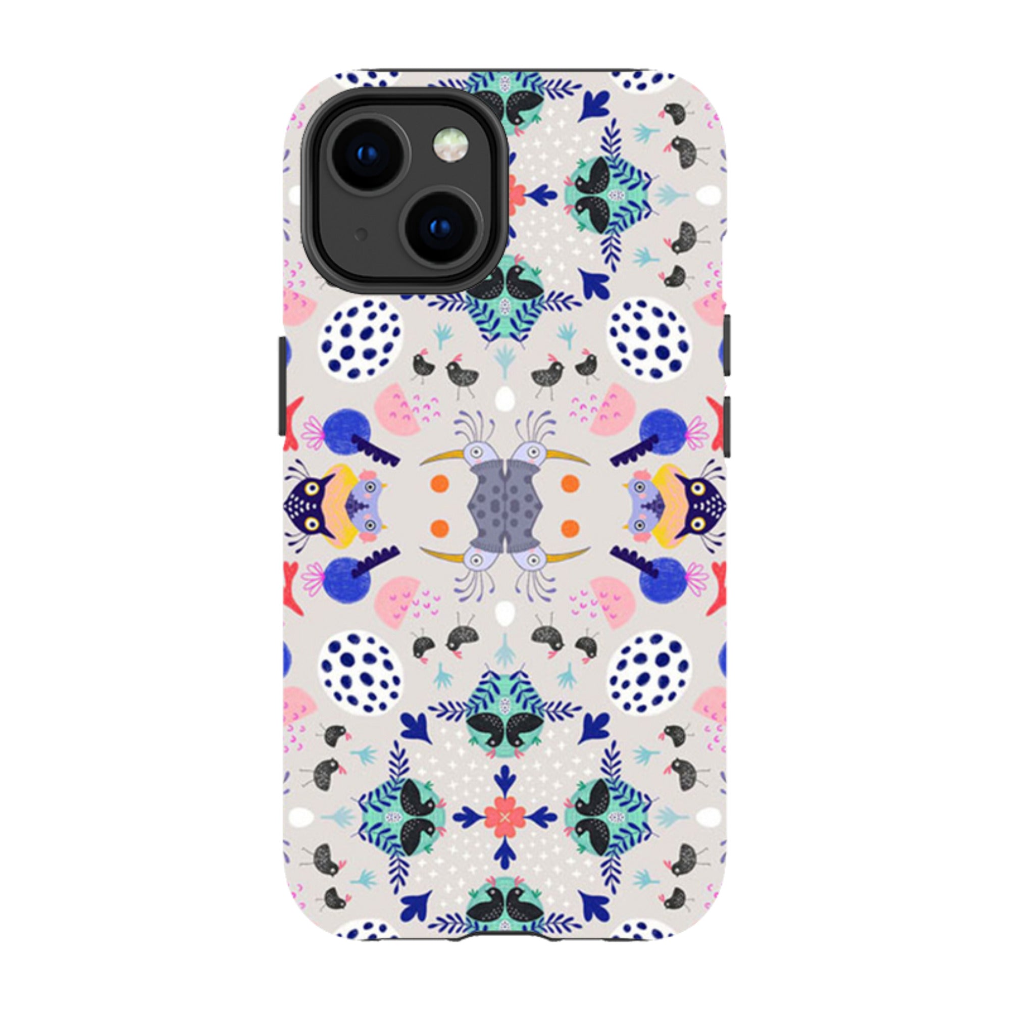 iPhone MagSafe Tough Case -  Crazy Bird Pattern By Mia Underwood