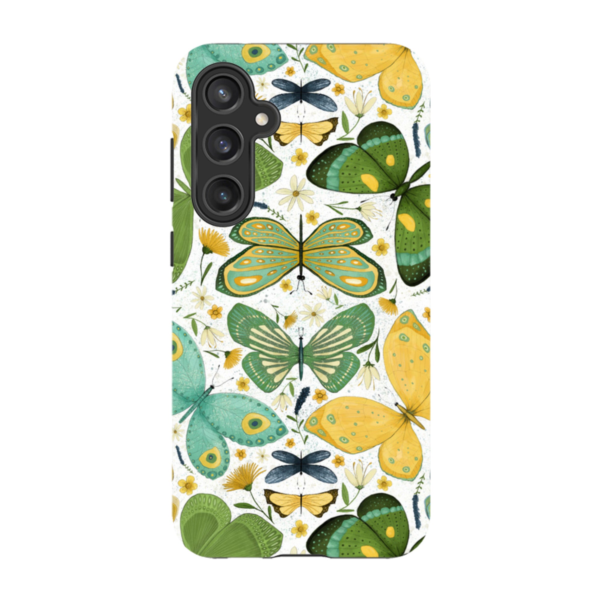 Samsung Tough Case - Green Butterflies By Maja Lindberg