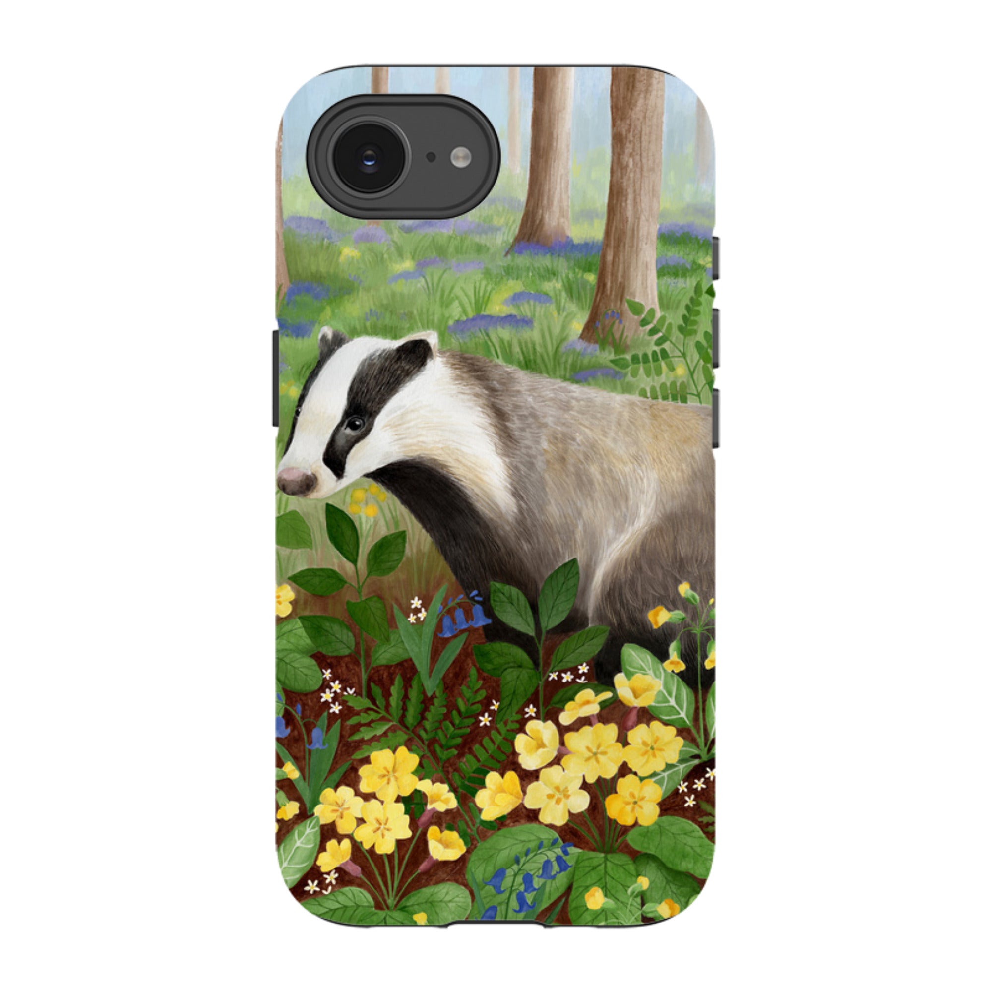 iPhone Tough Case - Bluebell Badger By Bex Parkin