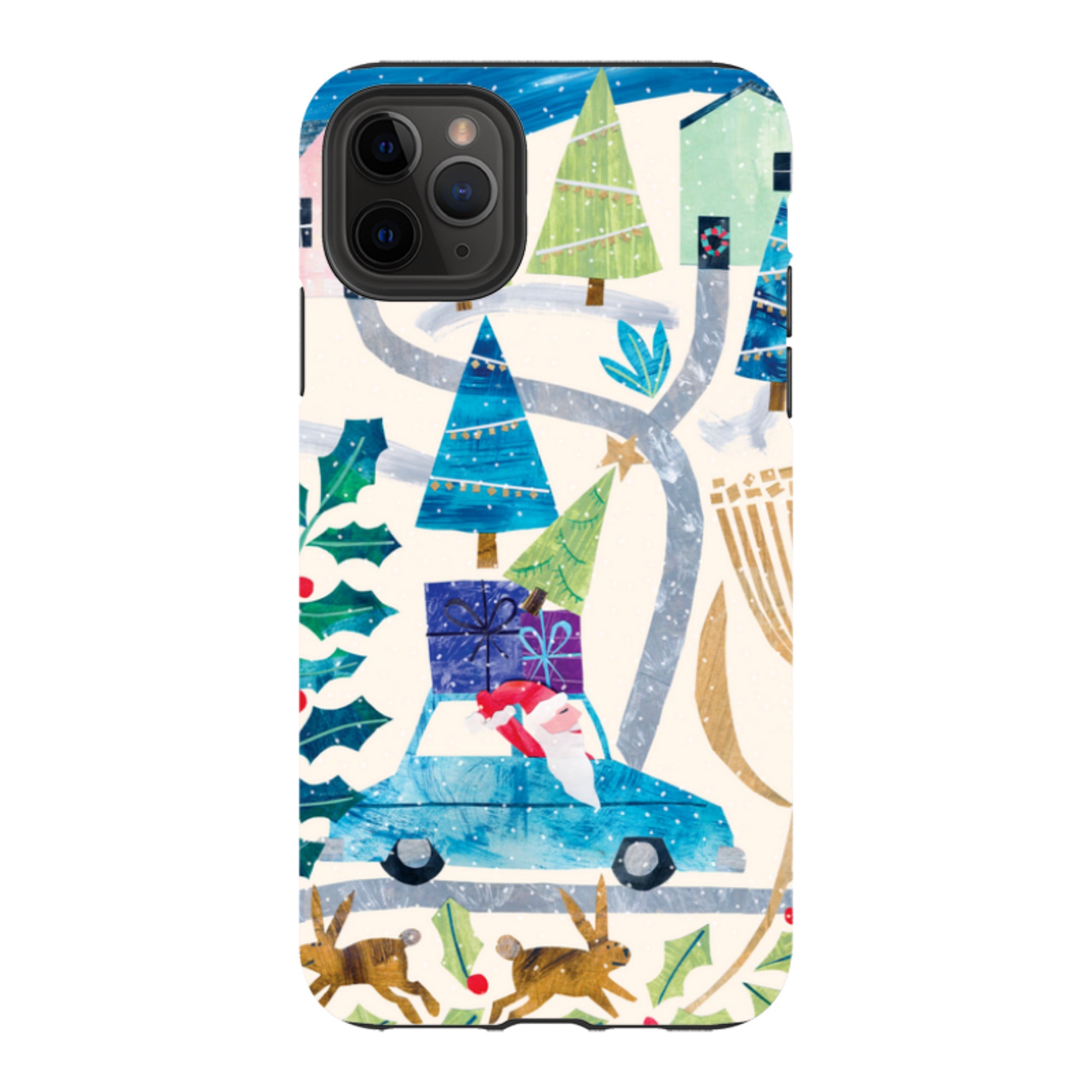 iPhone Tough Case - Santa Driving Home By Tracey English