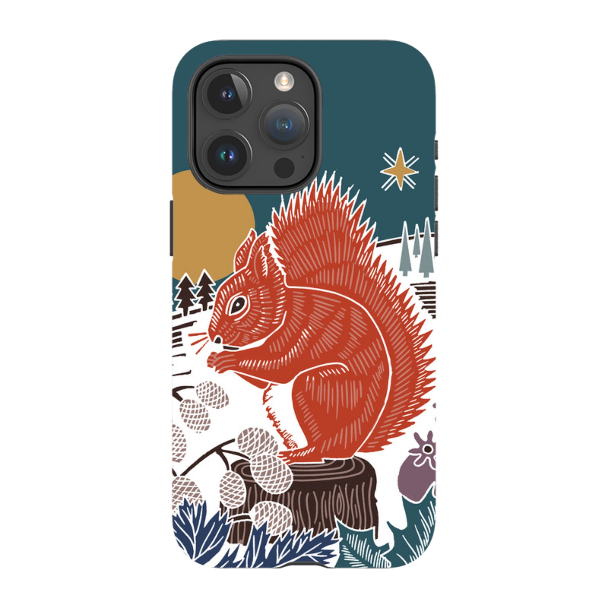 iPhone Tough Case - Winter Squirrel By Kate Heiss