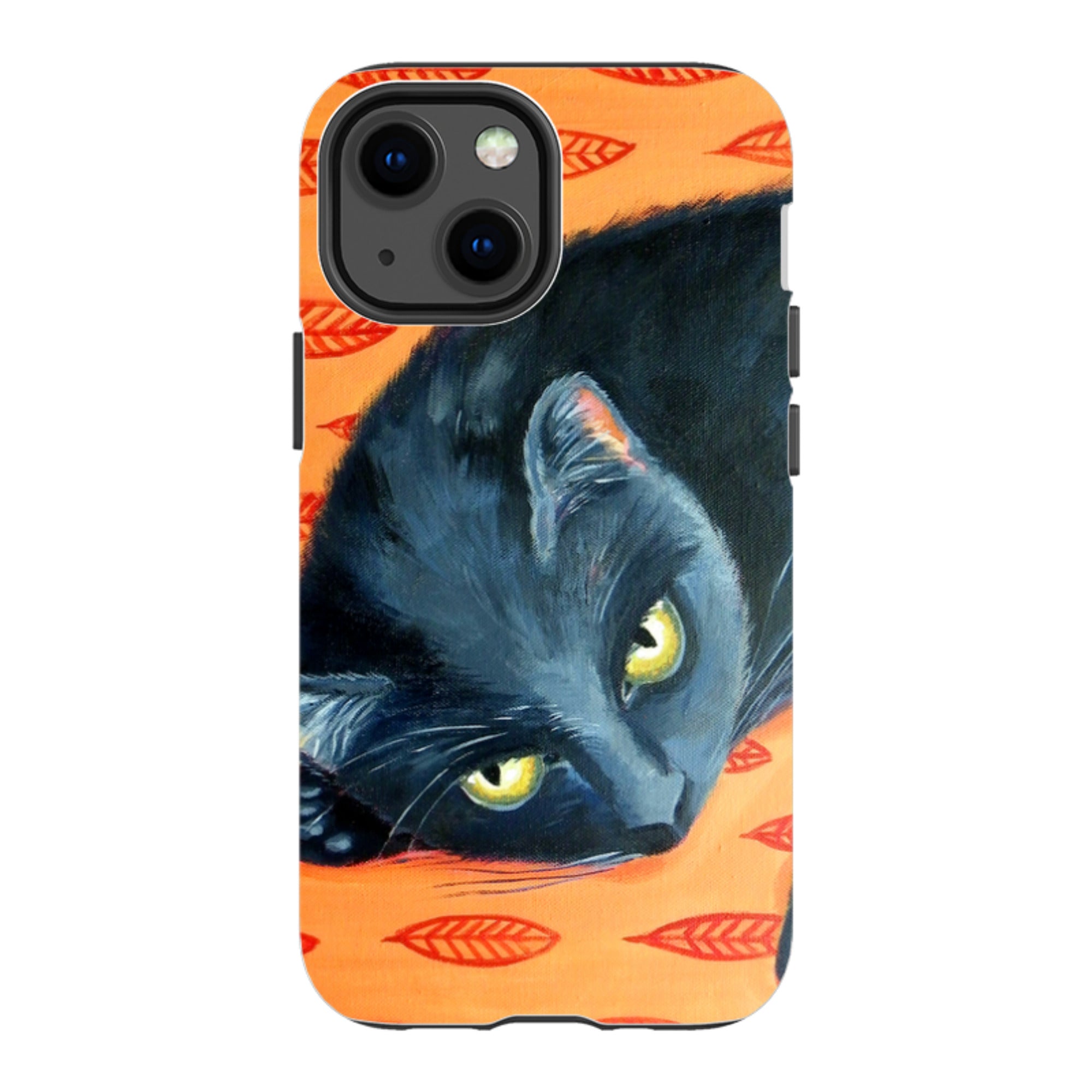 iPhone Tough Case - Black Cat By Mary Stubberfield