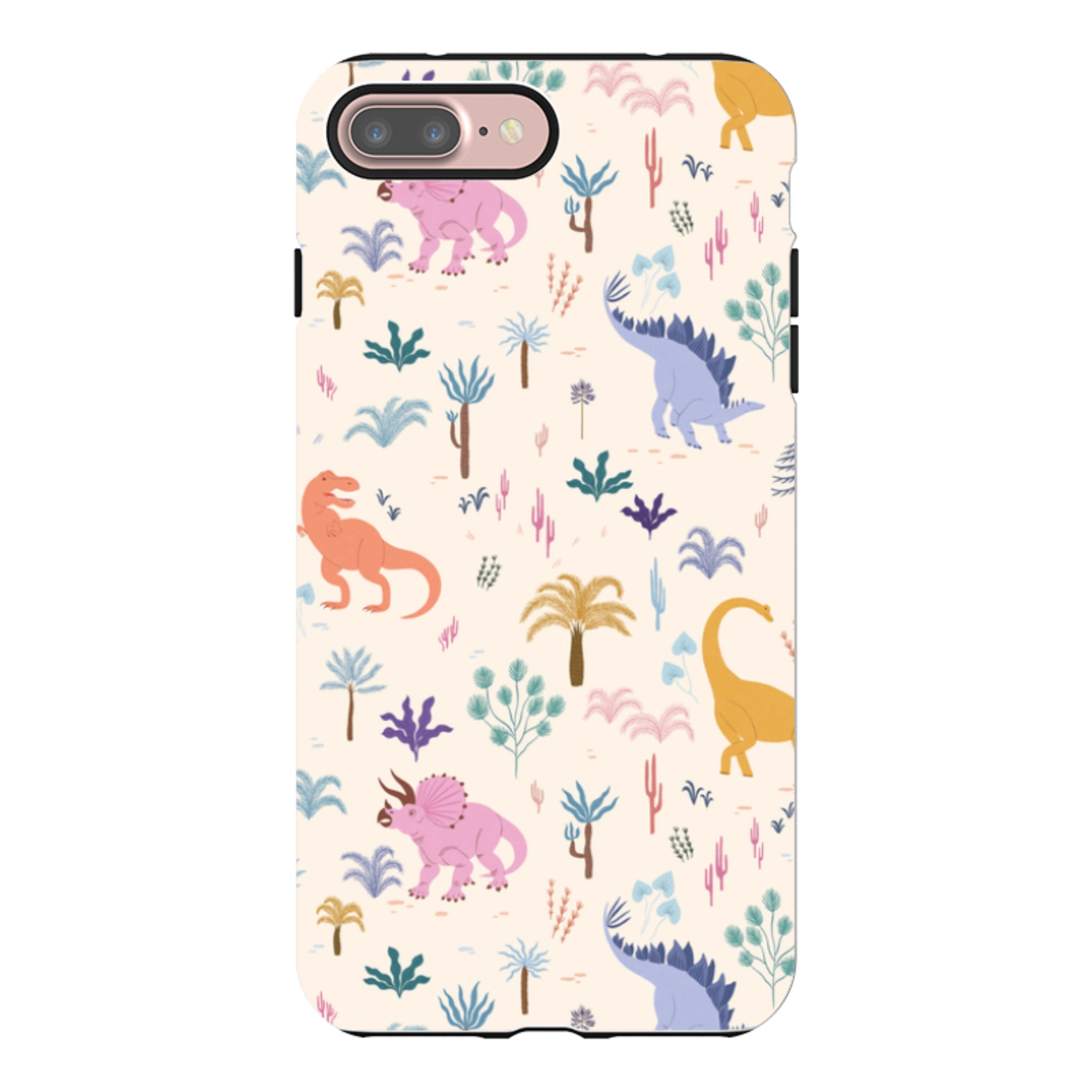 iPhone Tough Case - Dinosaur Pattern Light By Meghann Rader