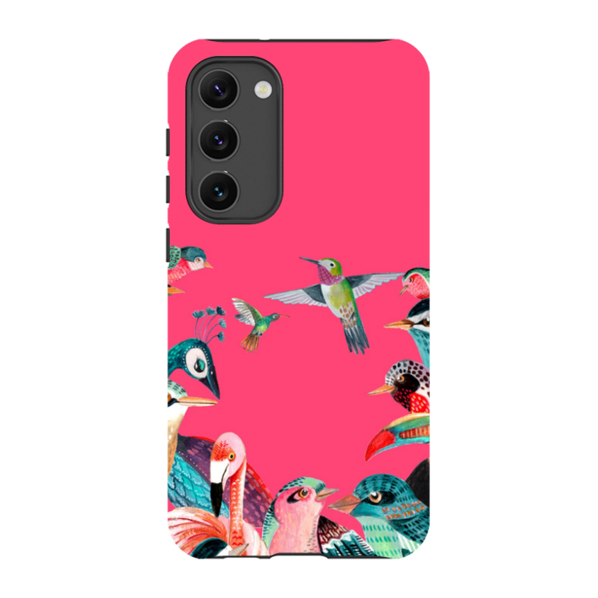 Samsung Tough Case - Pink Birds By Caroline Bonne Muller