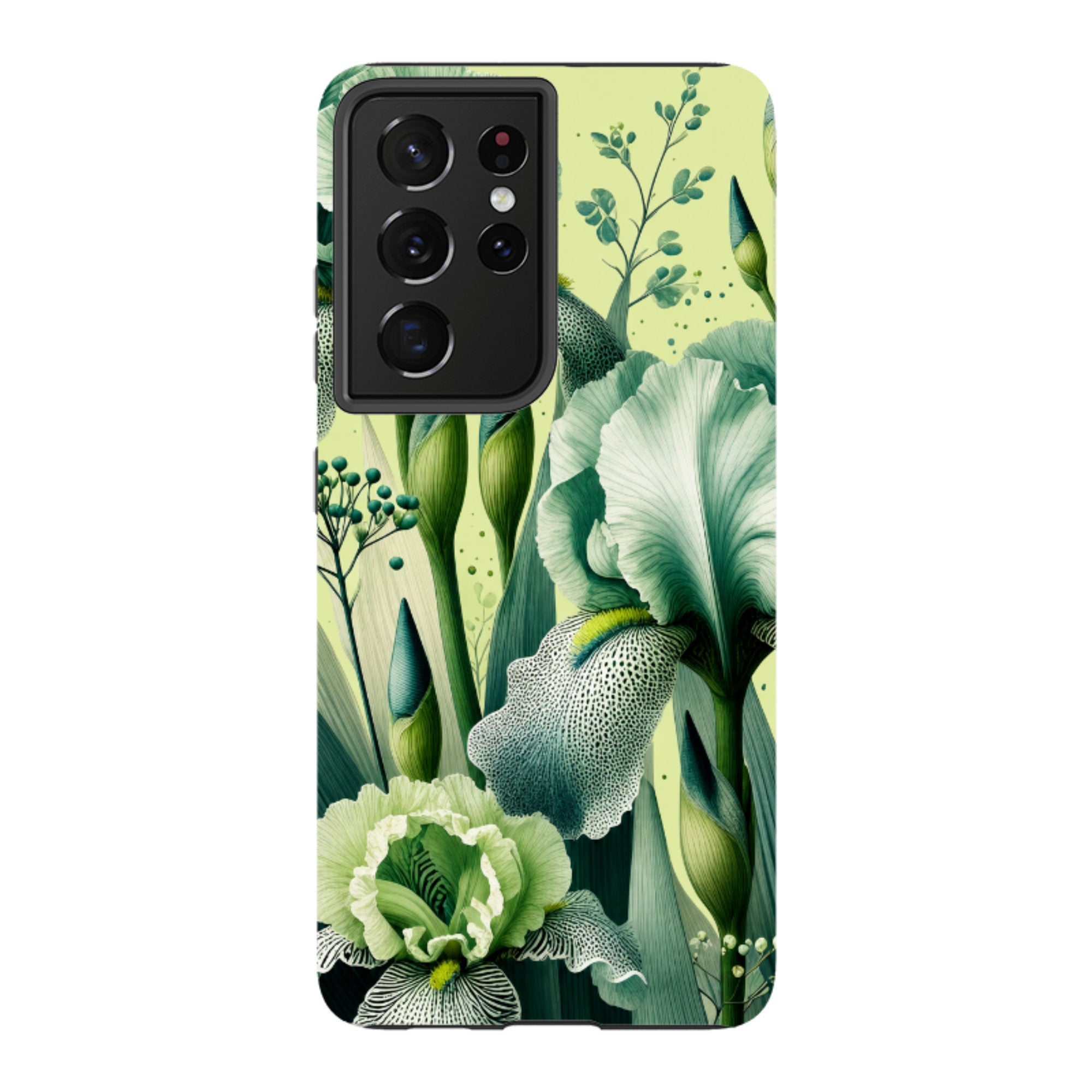 Samsung Tough Case - Sage Green Iris Floral