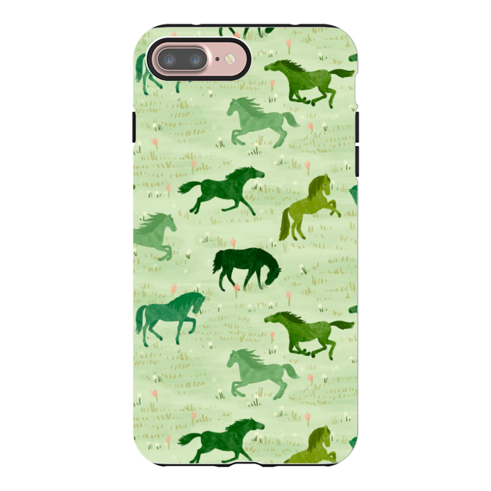iPhone Tough Case - Wild Horses Meadow By Katherine Quinn