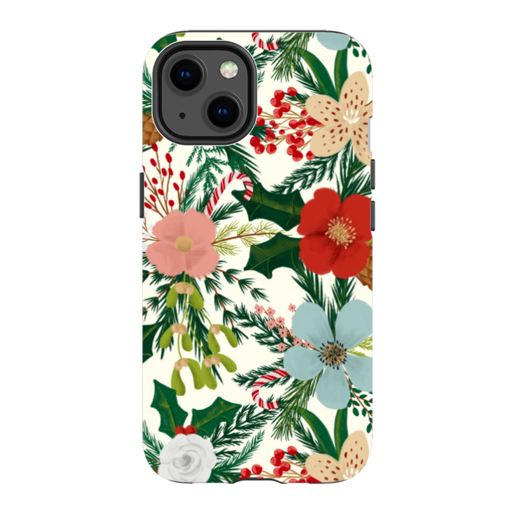 iPhone Tough Case - Christmas Florals By Abby Jacobs
