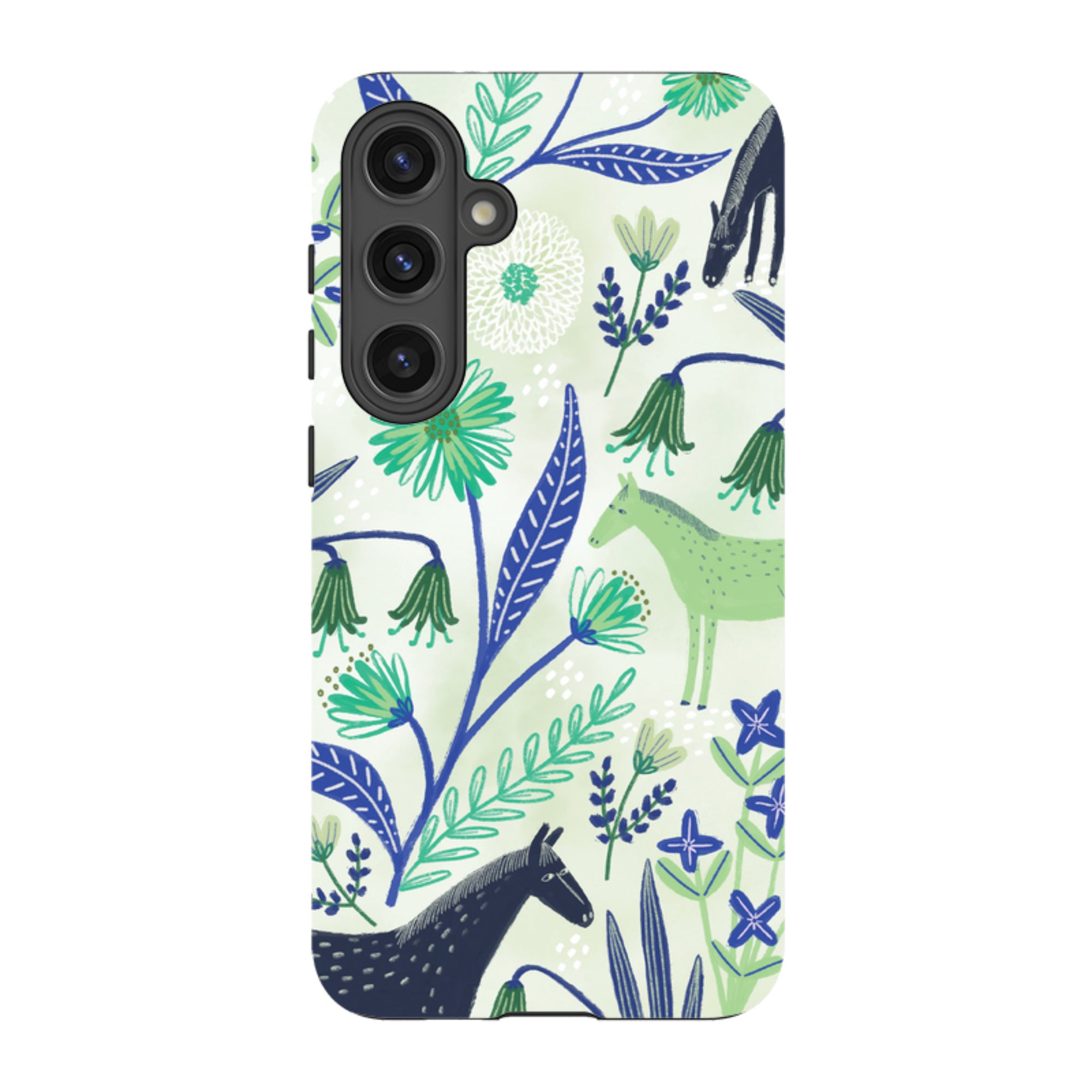 Samsung Tough Case - Wild Ponies Green By Lee Foster Wilson