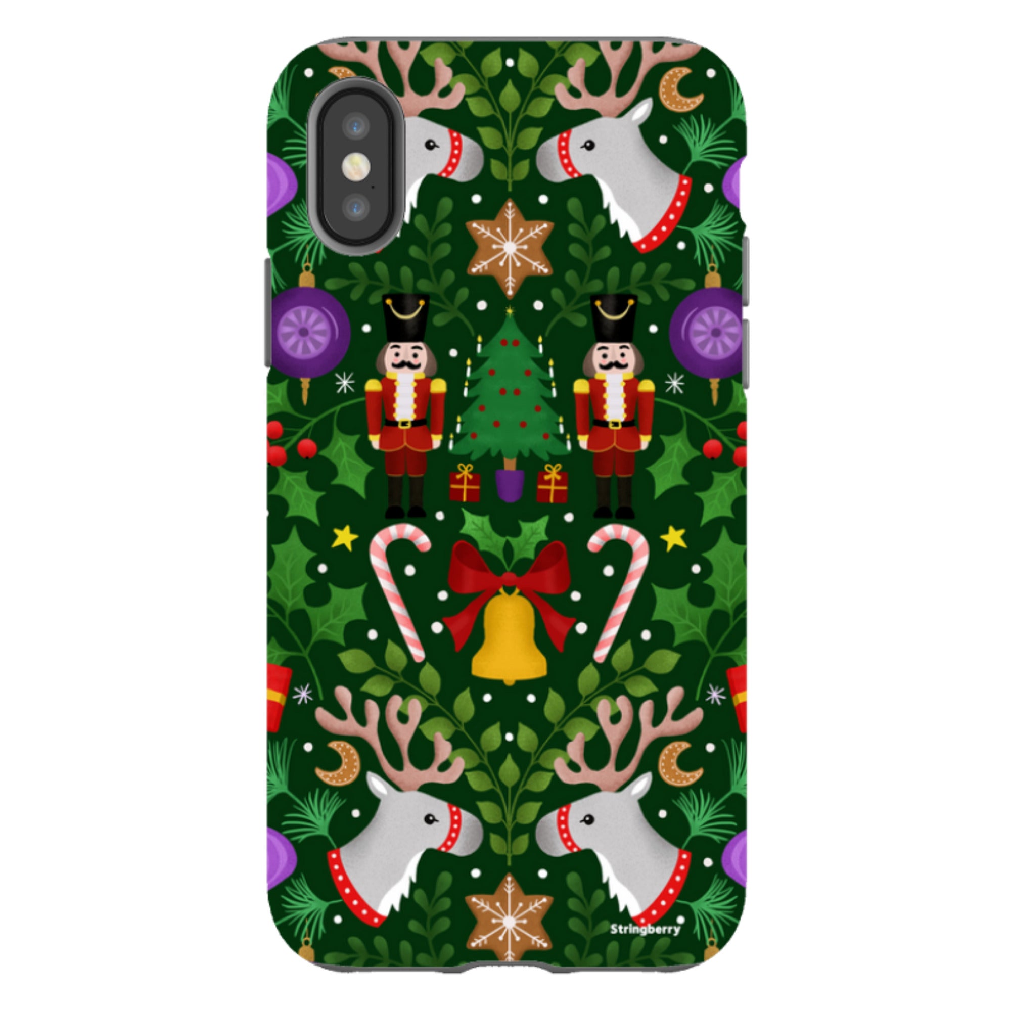 iPhone Tough Case - Xmas Pattern I By Bex Parkin