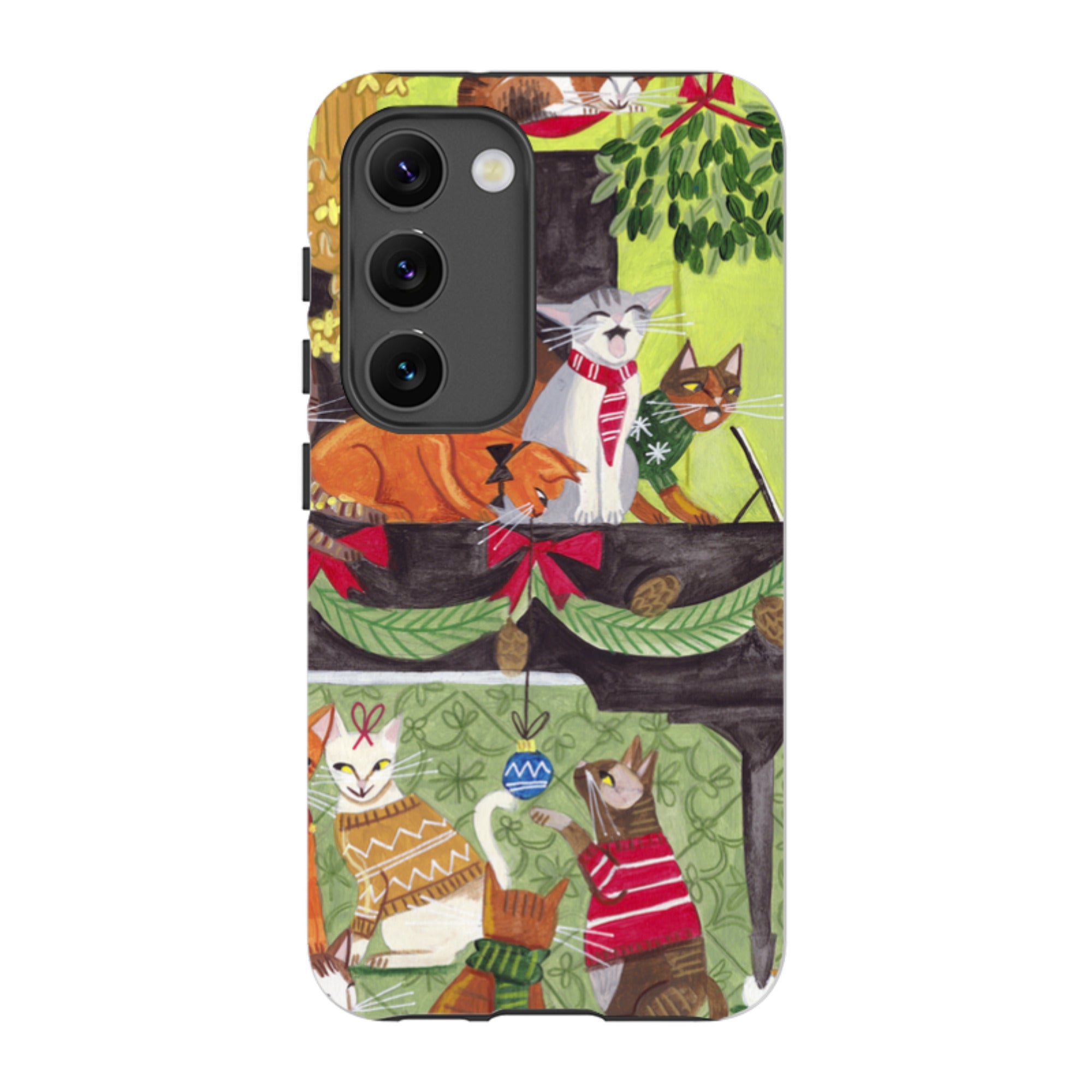 Samsung Tough Case - Christmas cats II By Caroline Bonne Muller