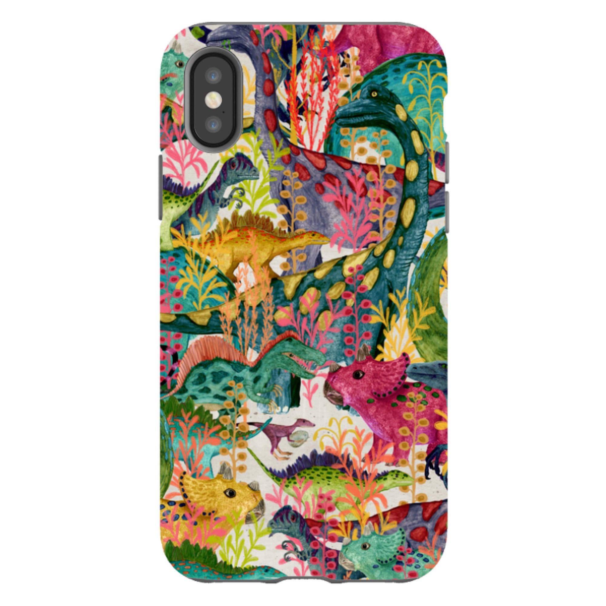 iPhone Tough Case - Dinosaur Jamboree By Katherine Quinn