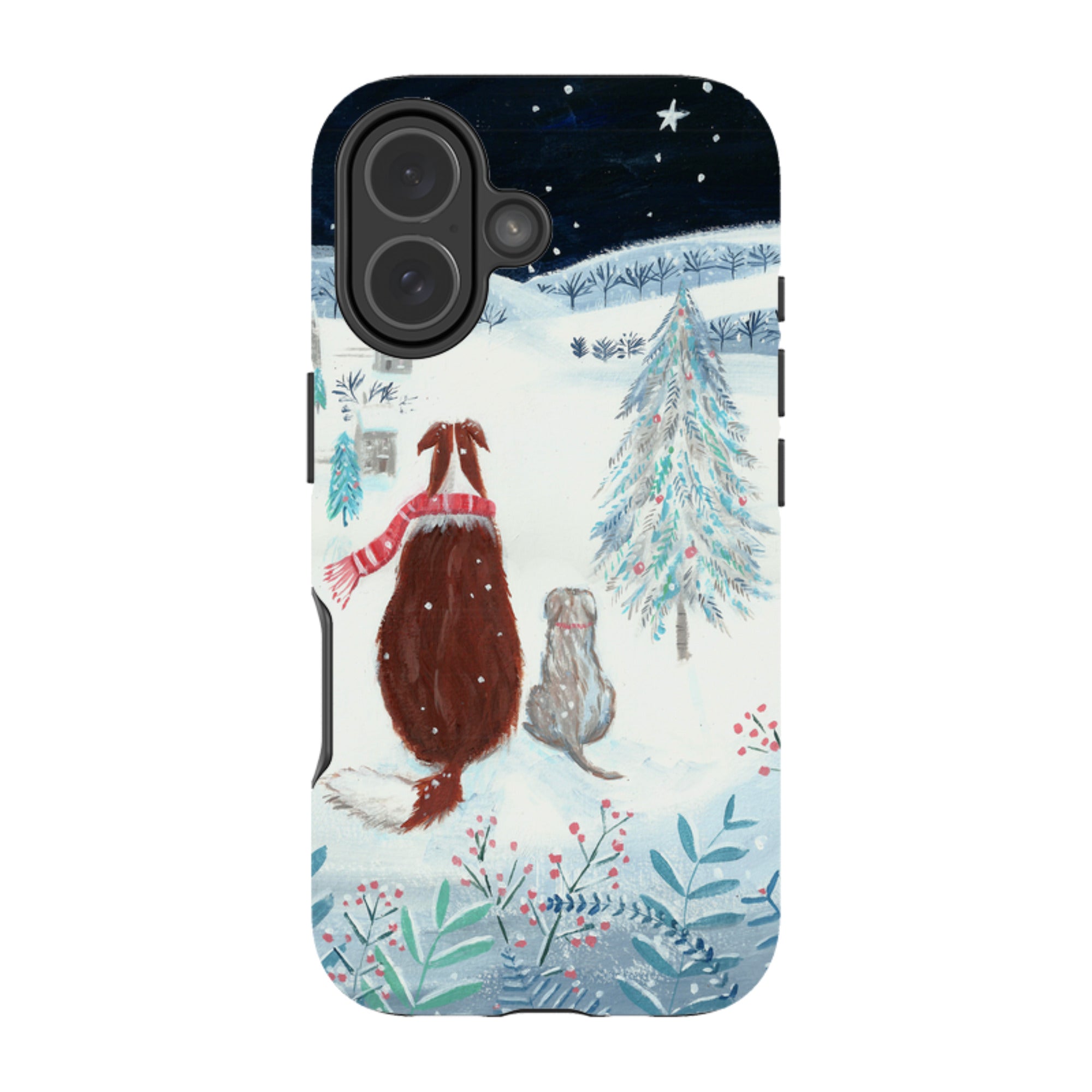 iPhone Tough Case - Snow Dogs By Mary Stubberfield