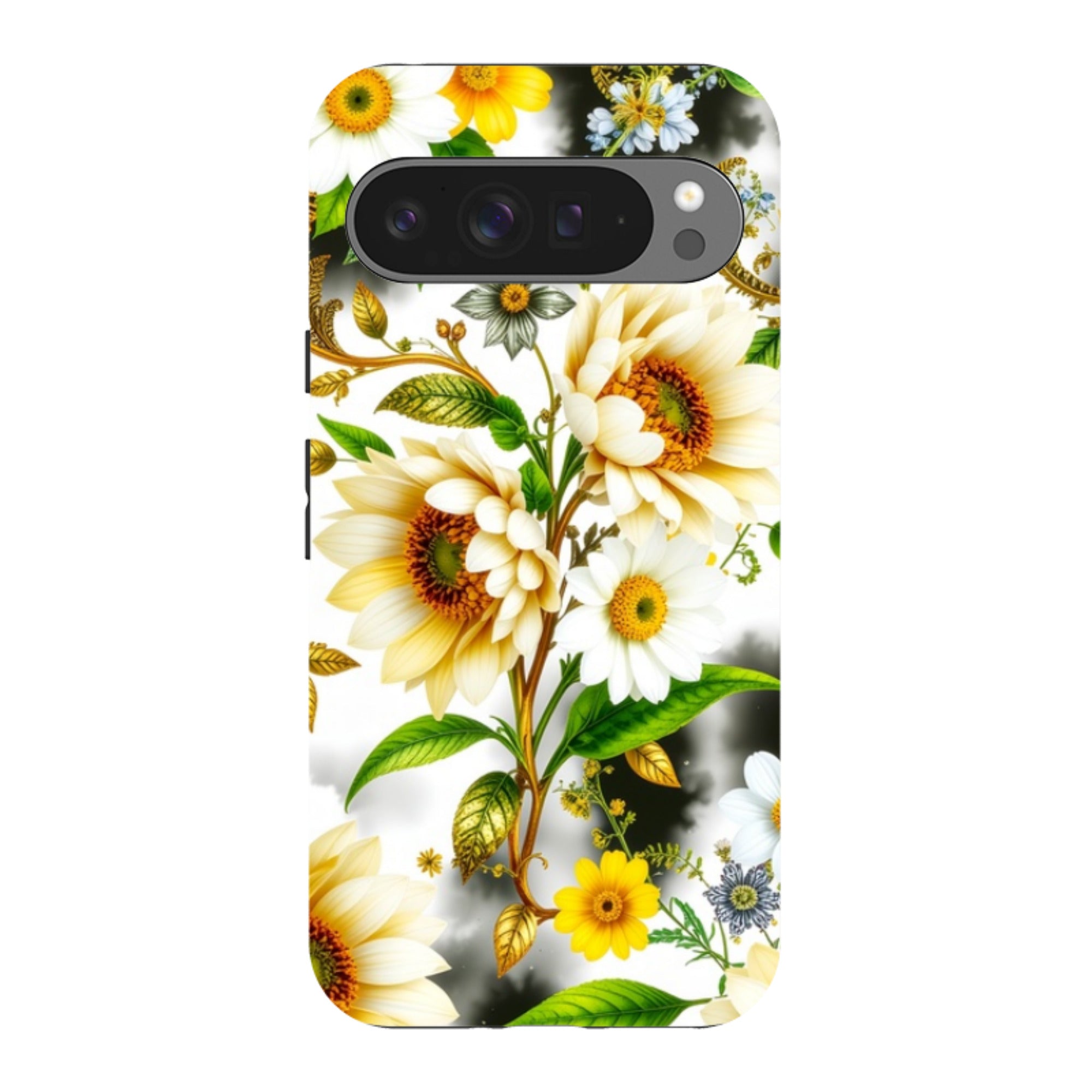 Google Tough Case - Gold Flowers