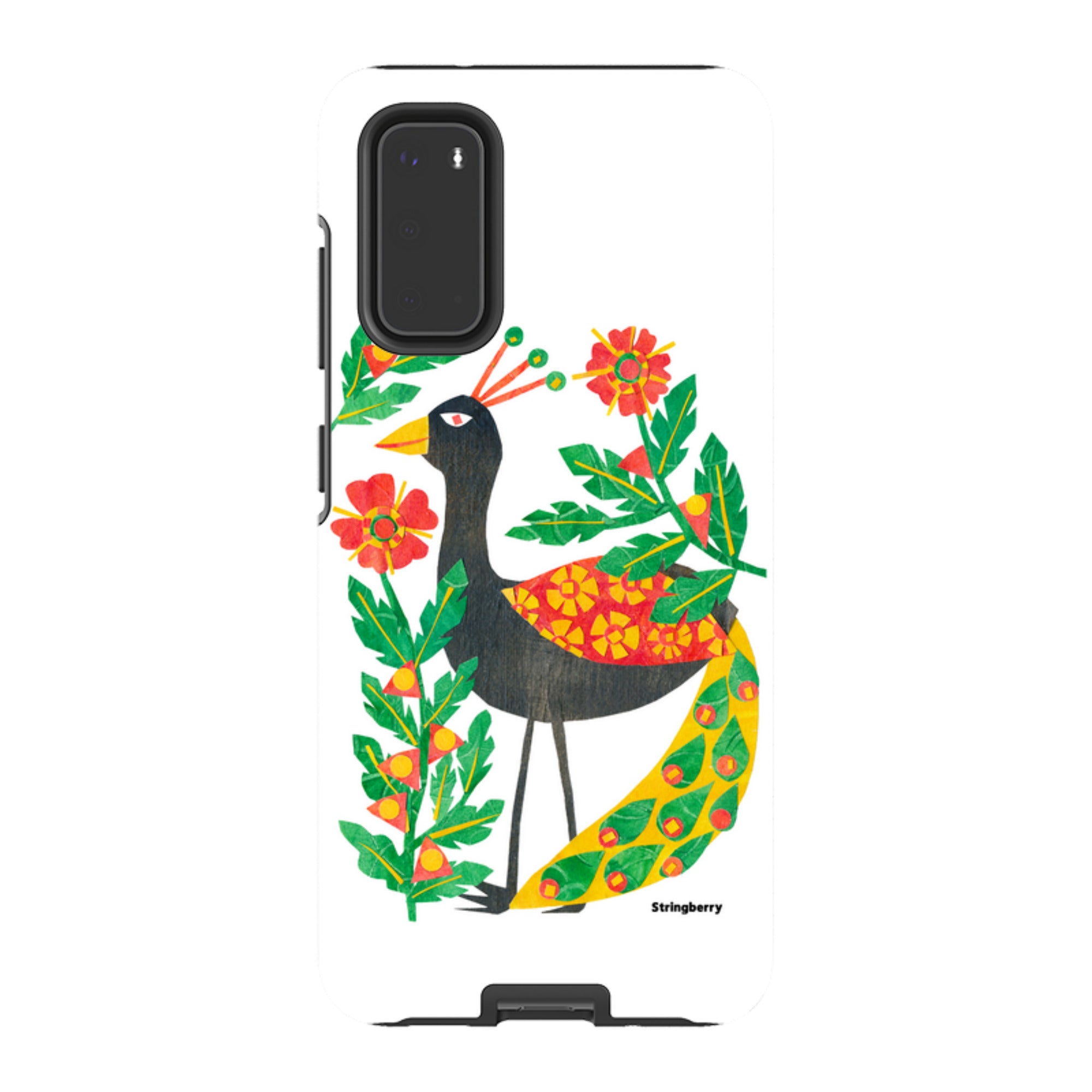 Samsung Tough Case - Folk Floral Peahen By Tracey English