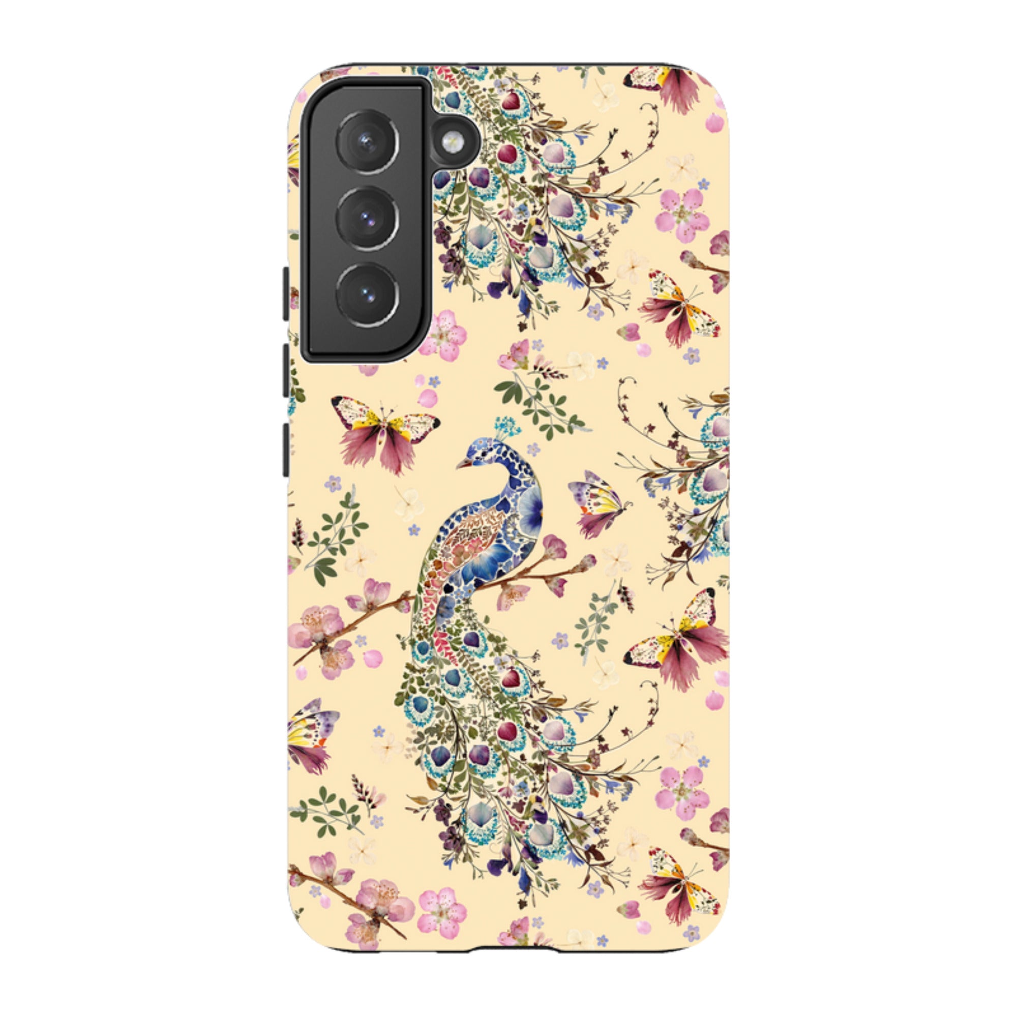 Samsung Tough Case - Peacock and Cherry Blossoms Lilly By Helen Ahpornsiri