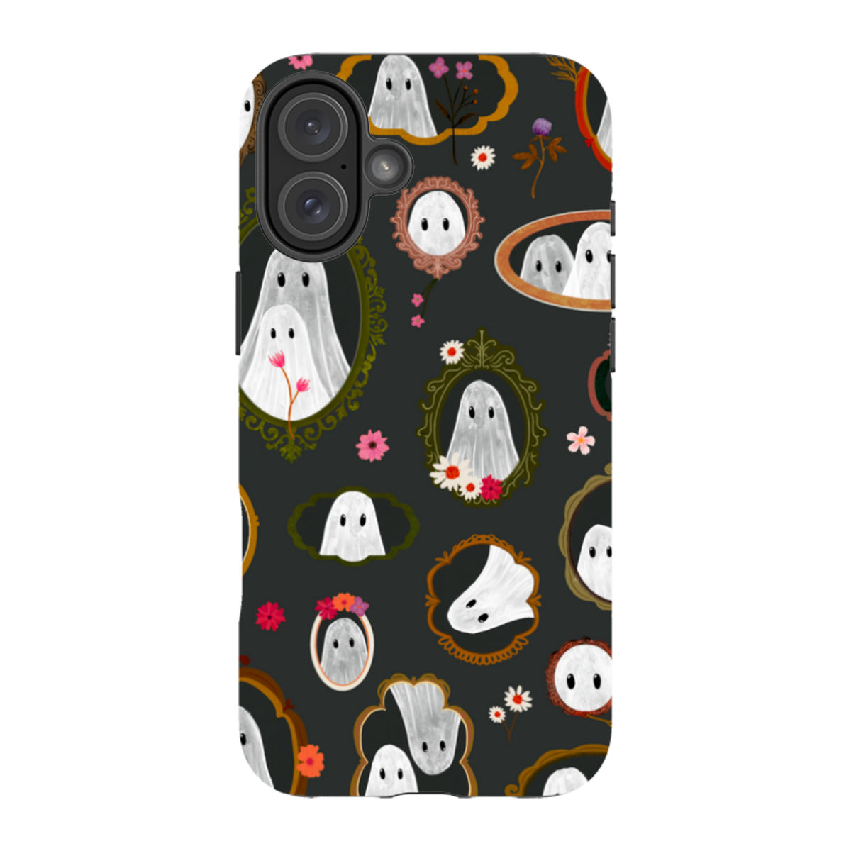 iPhone Tough Case - Framed Ghosts - Charcoal By Katherine Quinn