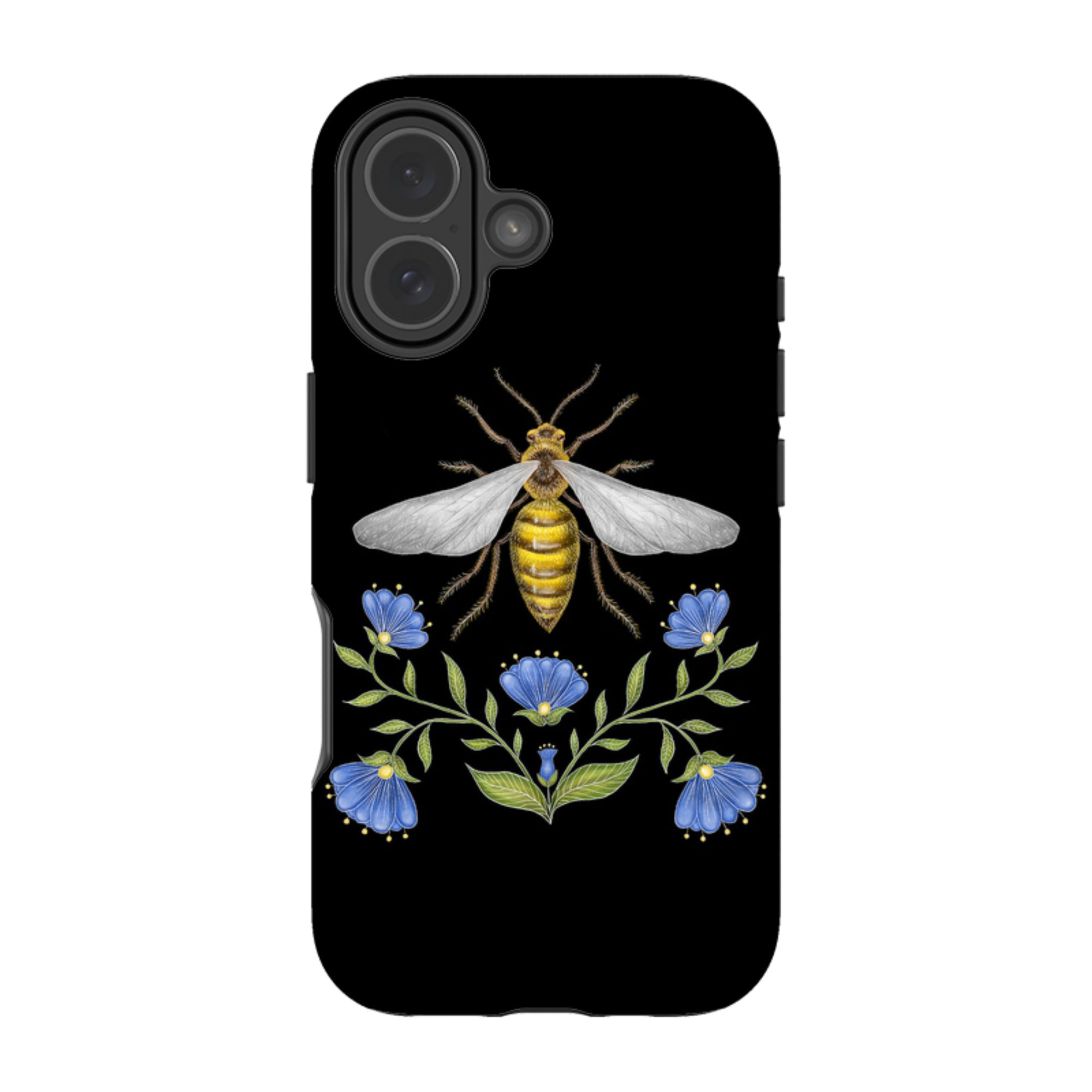 iPhone Tough Case - Wings Of Freedom Black By Catherine Rowe