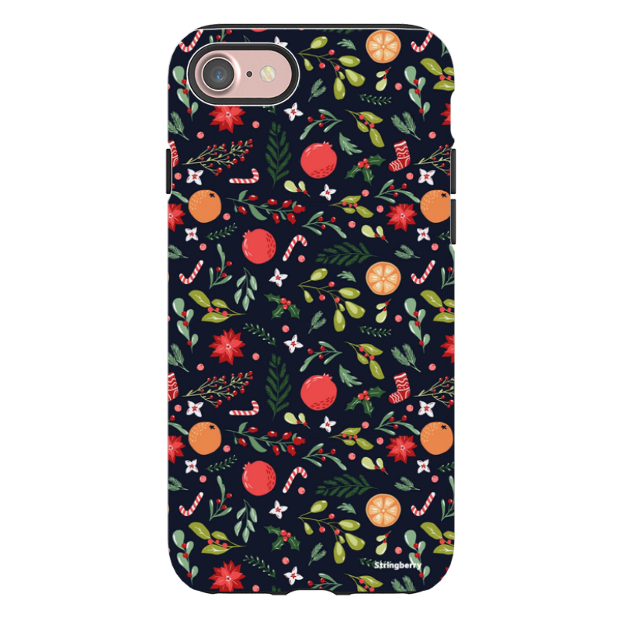 iPhone Tough Case - Oranges and Candy Canes II