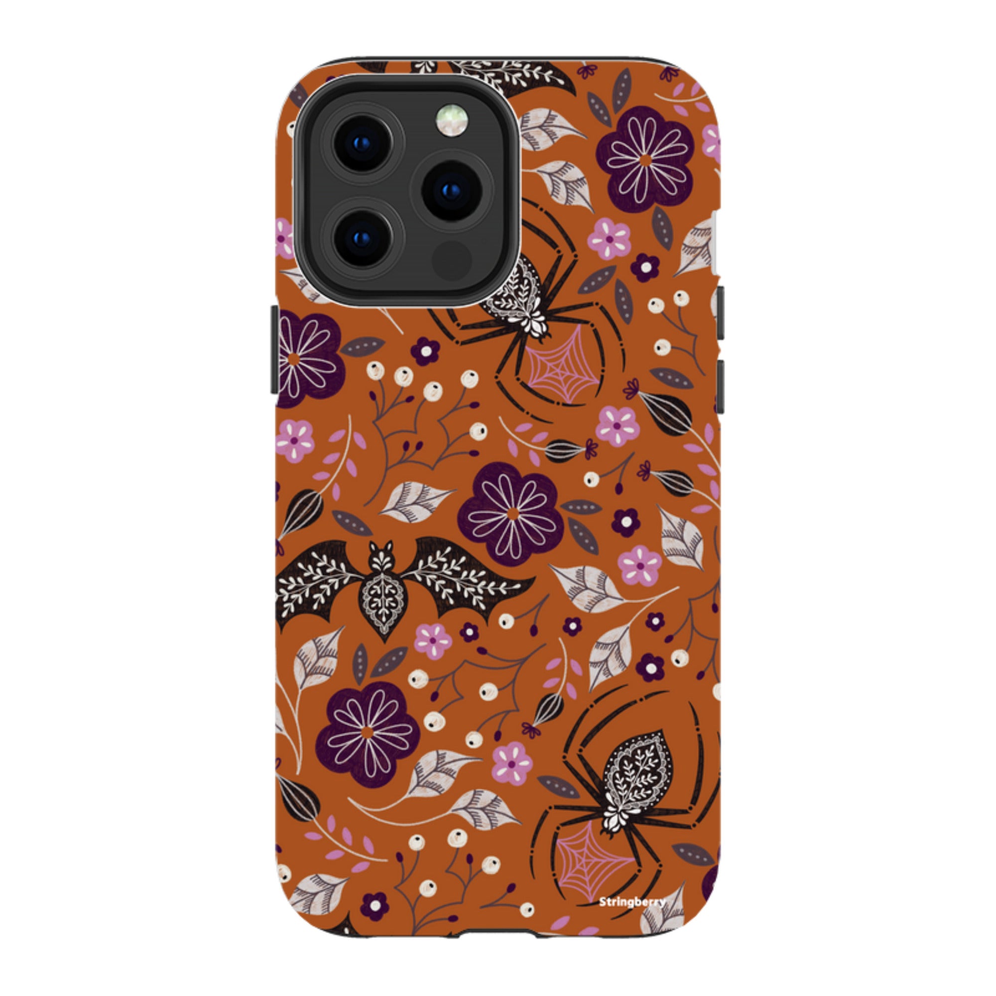 iPhone Tough Case - SpiderBat Orange By Jenny Zemanek
