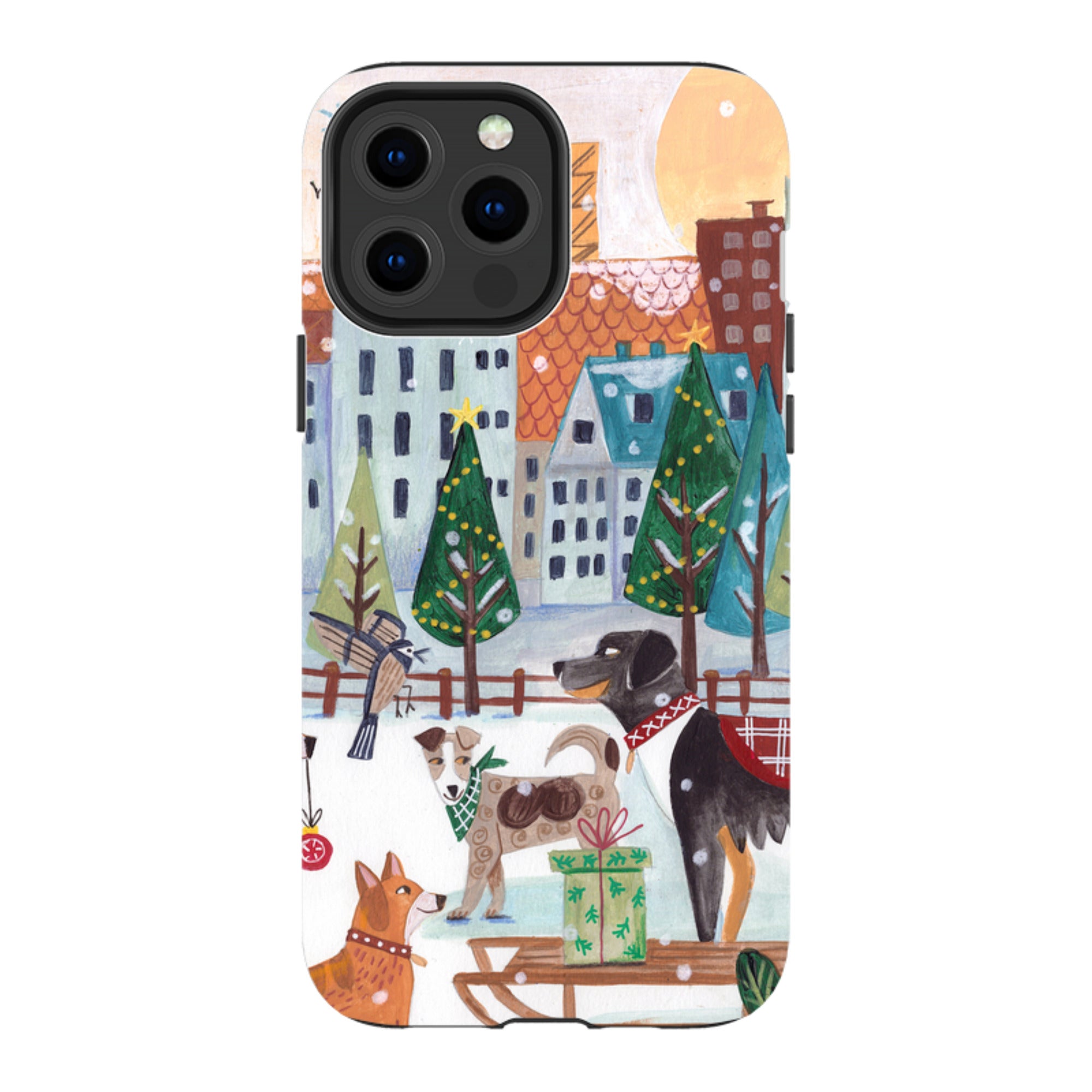 iPhone Tough Case - Christmas Dogs By Caroline Bonne Muller