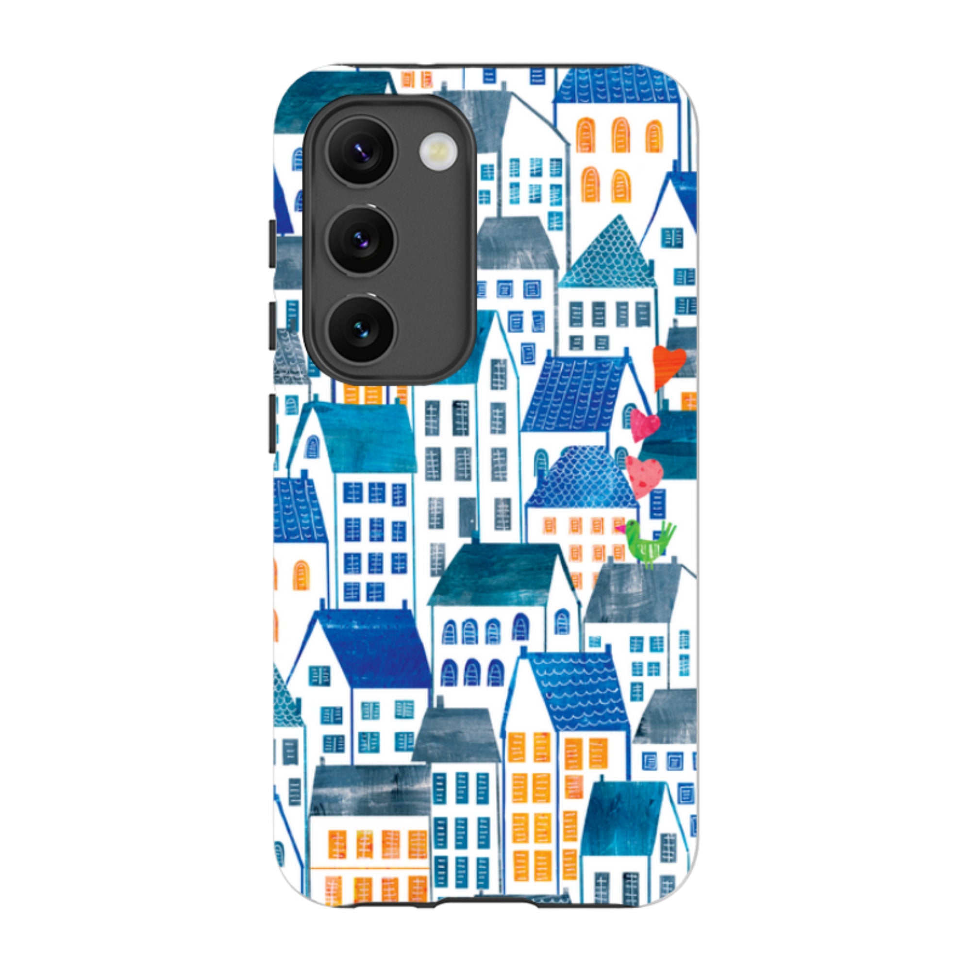 Samsung Tough Case - Blue Rooftop Houses By Tracey English