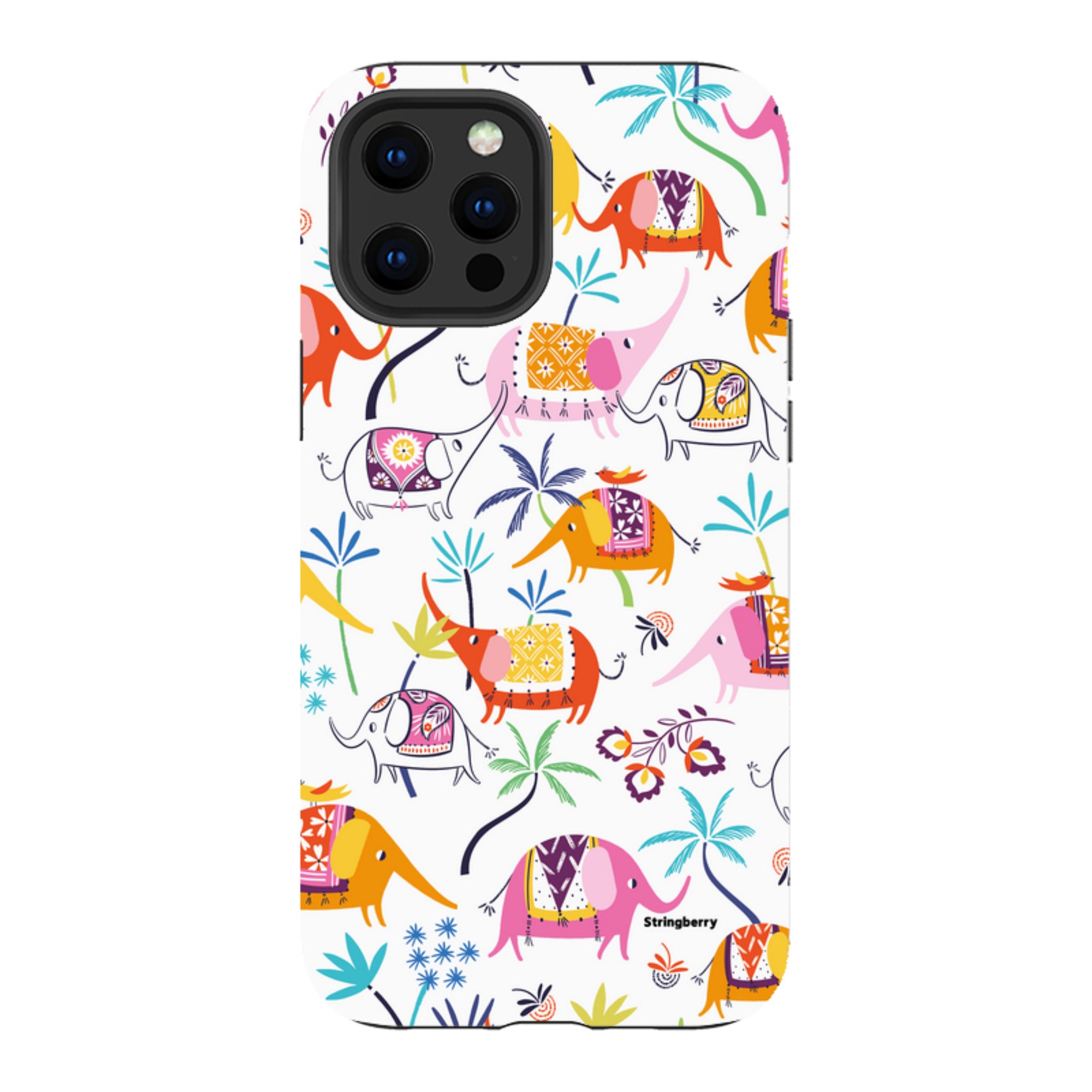 iPhone Tough Case - Elephants And Trees By Ali Brookes