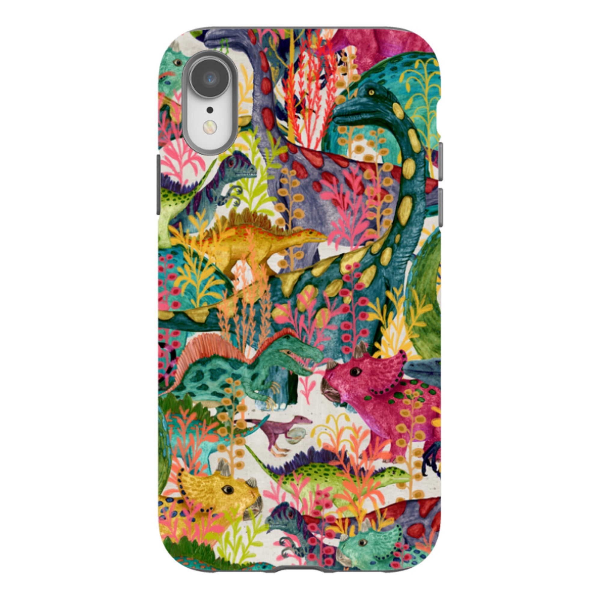 iPhone Tough Case - Dinosaur Jamboree By Katherine Quinn