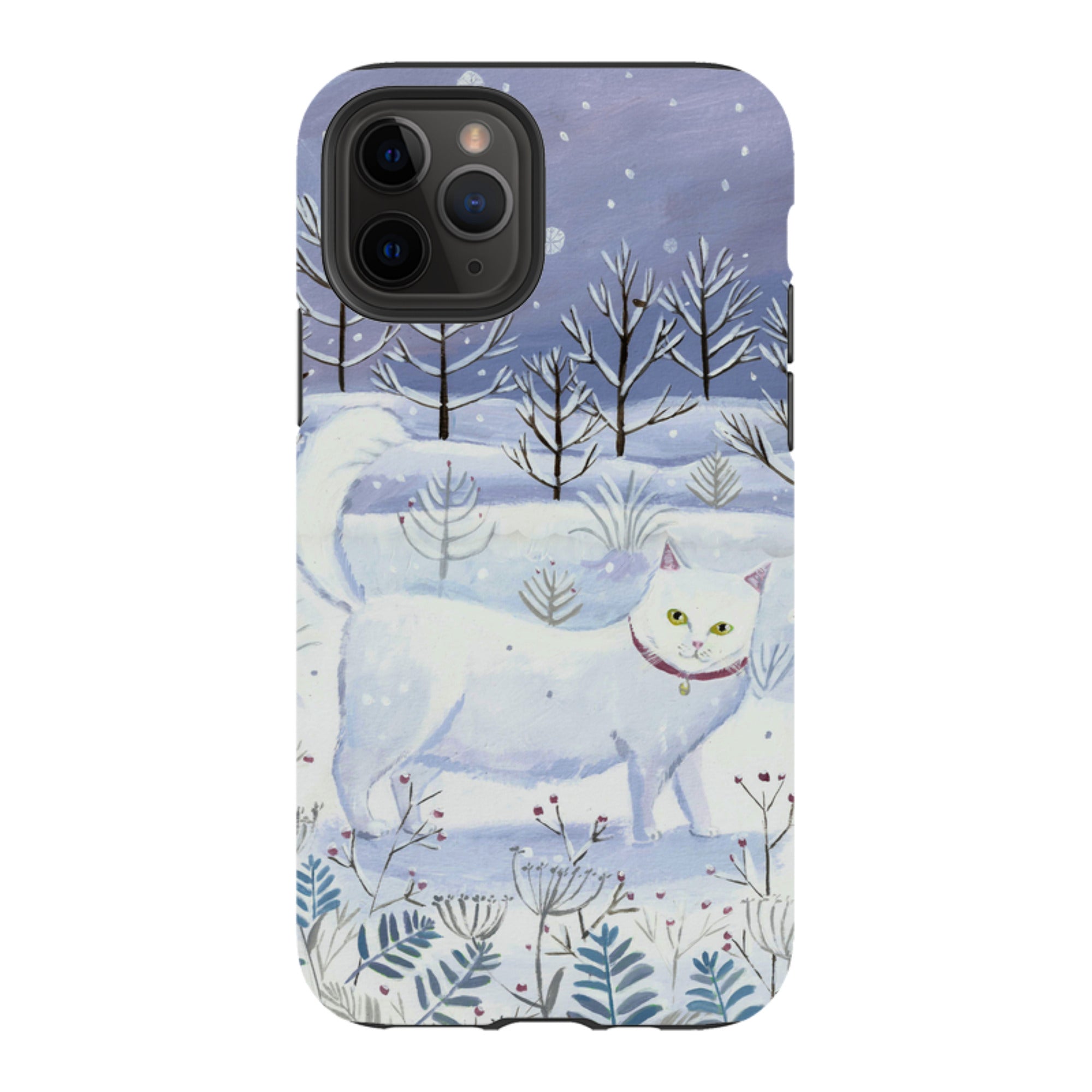 iPhone Tough Case - White Cat By Mary Stubberfield