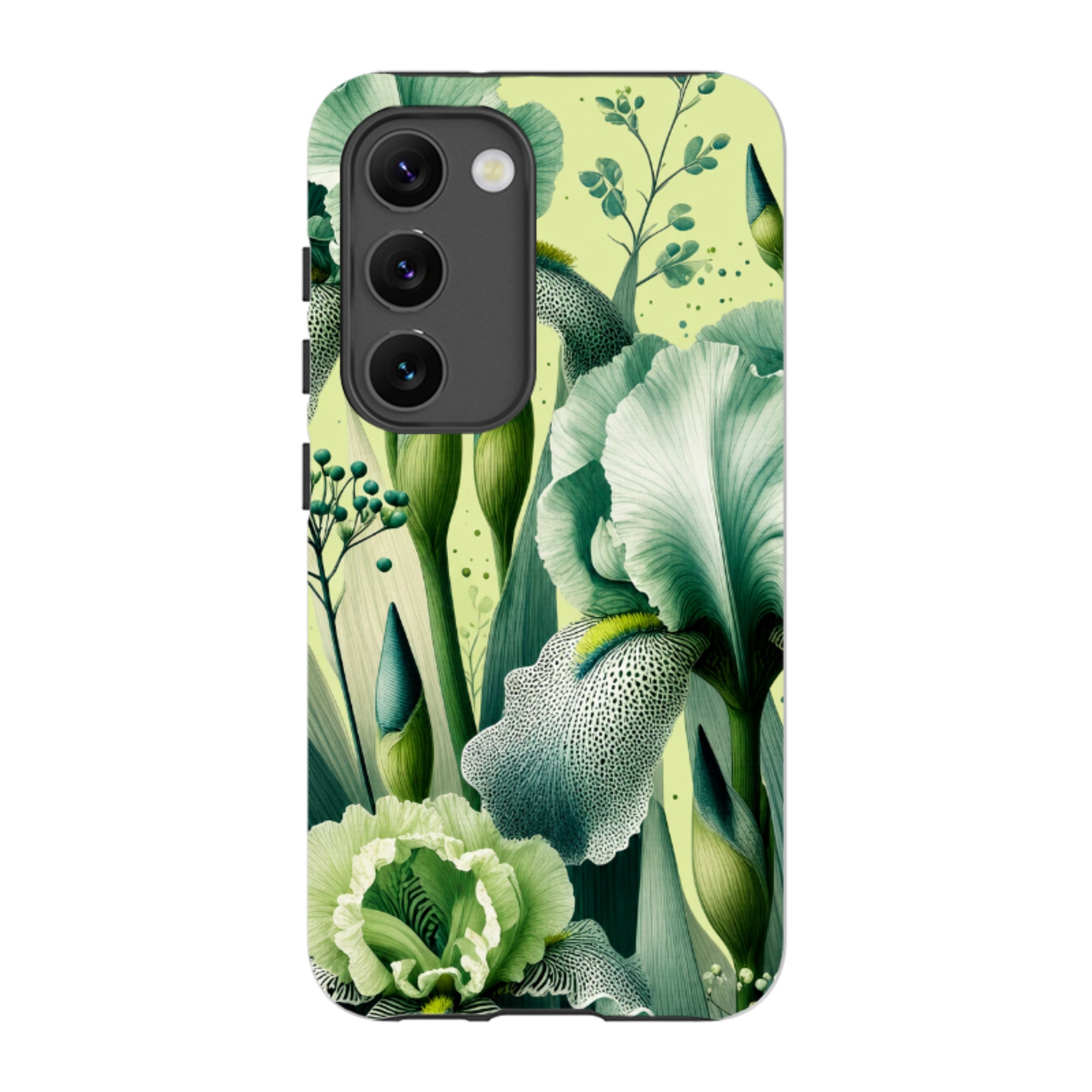 Samsung Tough Case - Sage Green Iris Floral