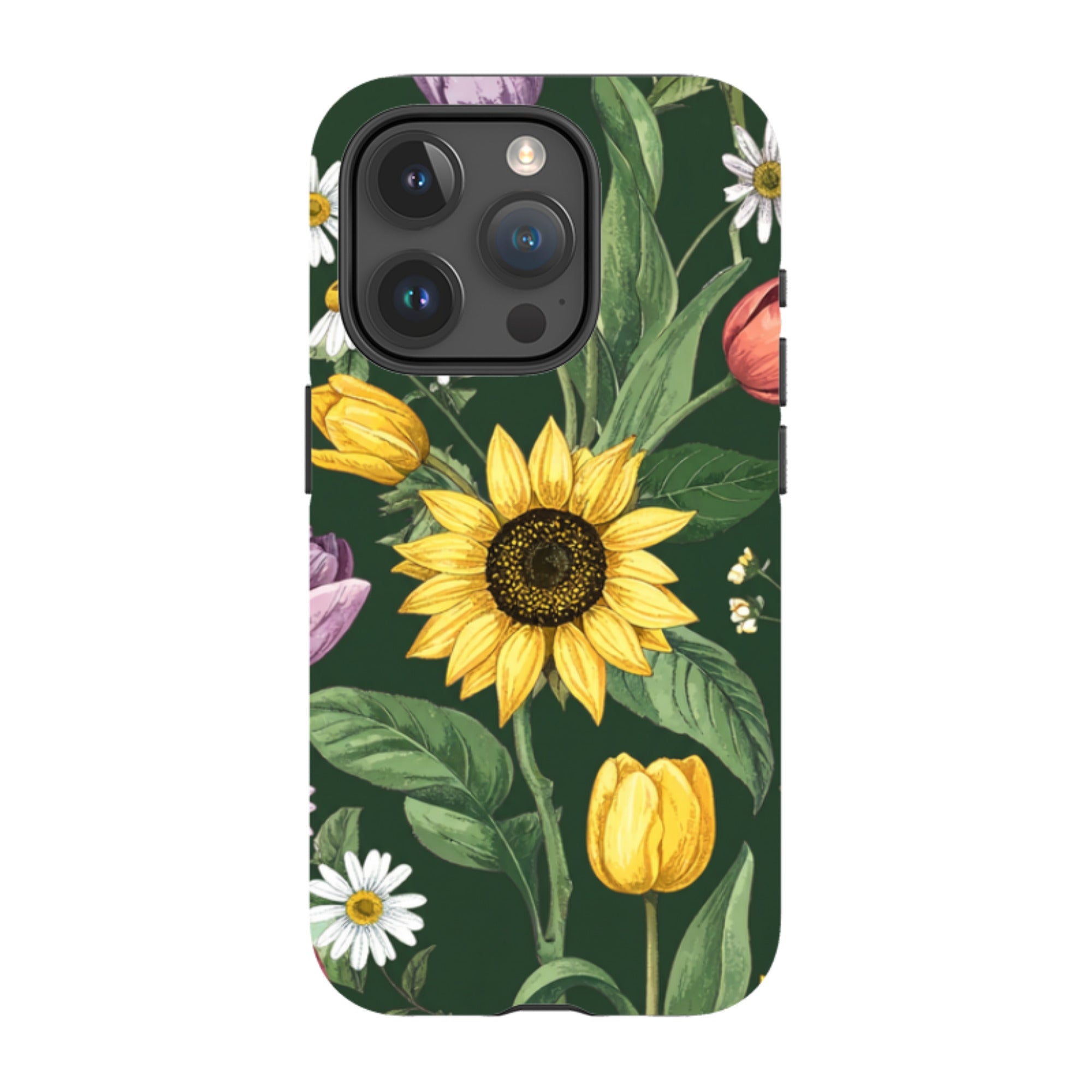 iPhone MagSafe Tough Case - Green Sunflowers