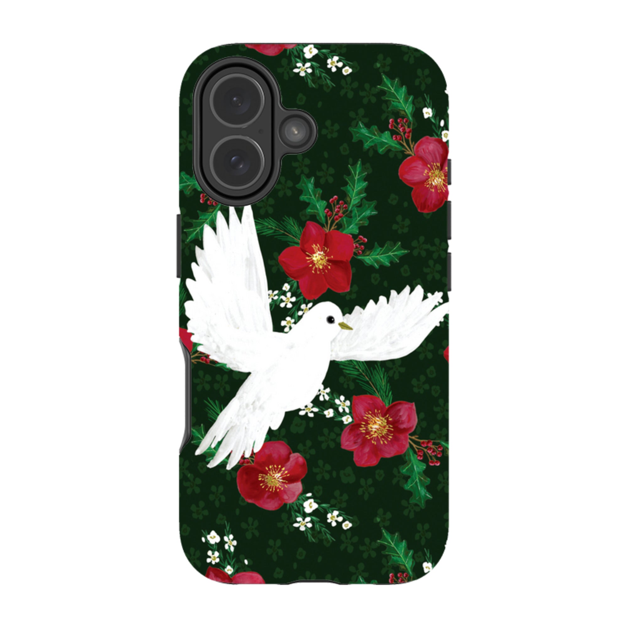 iPhone Tough Case - Dove and Floral By Abby Jacobs