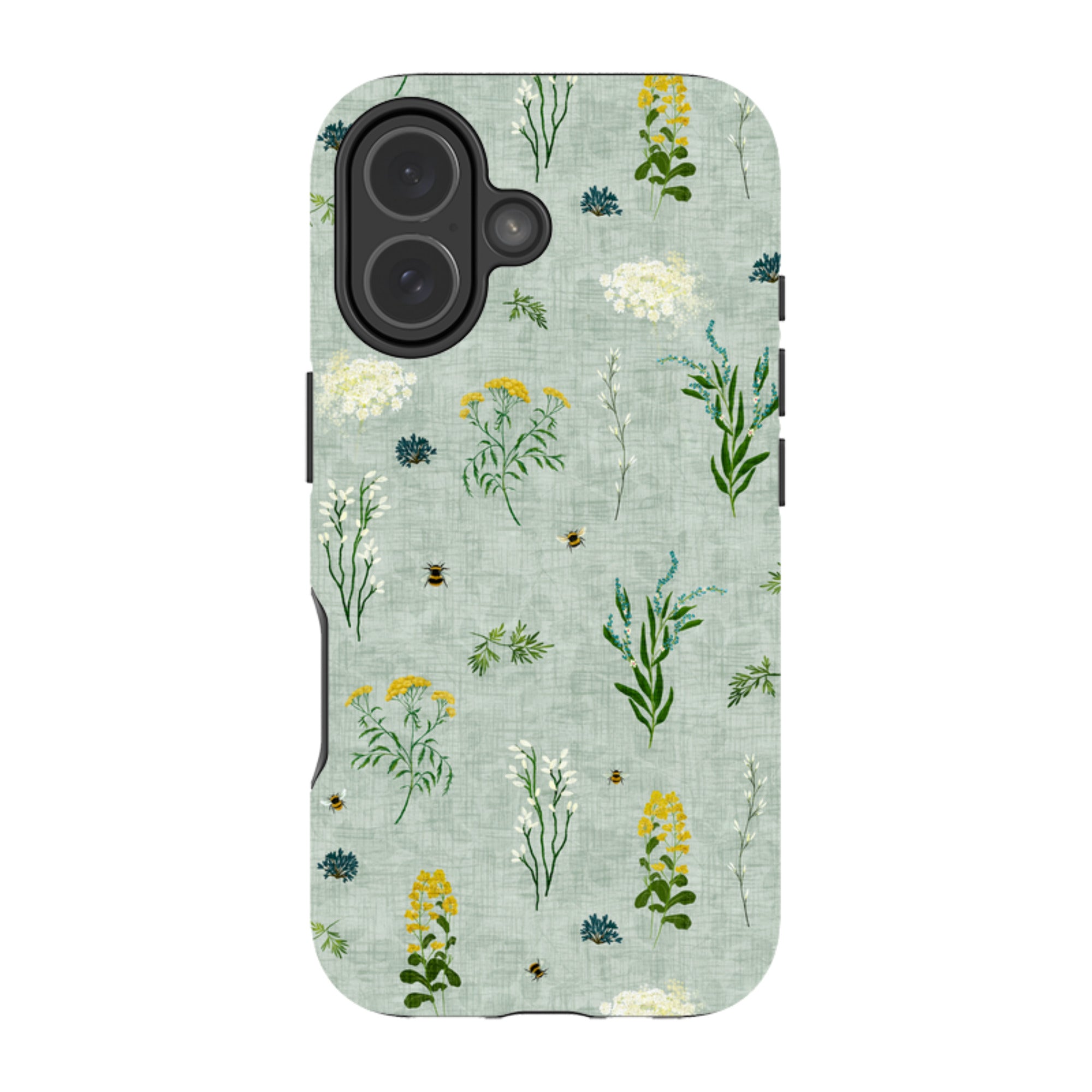 iPhone MagSafe Tough Case - Song Bird Florals and Bees By Katherine Quinn