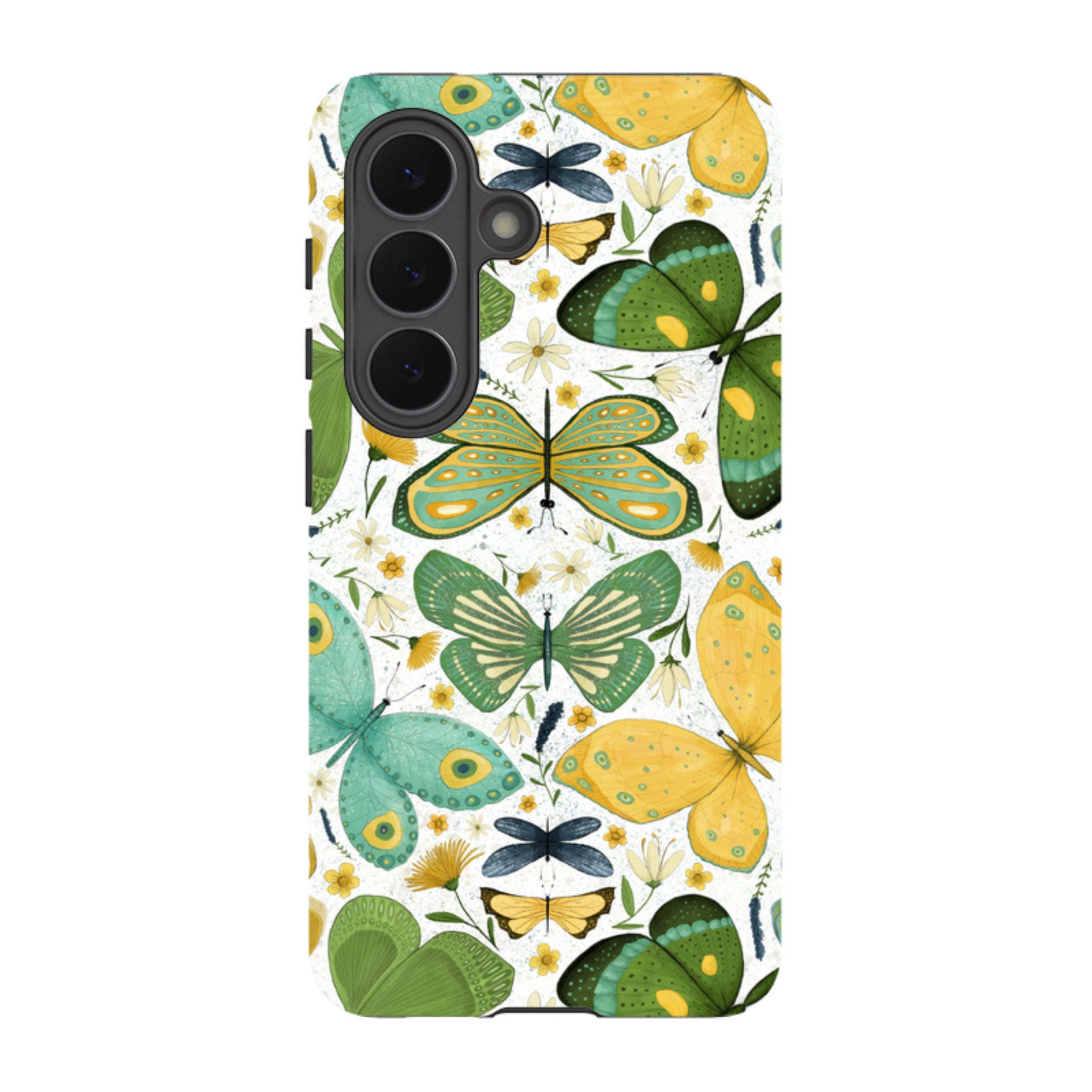 Samsung Tough Case - Green Butterflies By Maja Lindberg