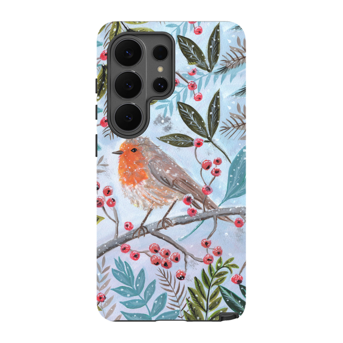 Samsung Tough Case - Robin With Berries By Mary Stubberfield