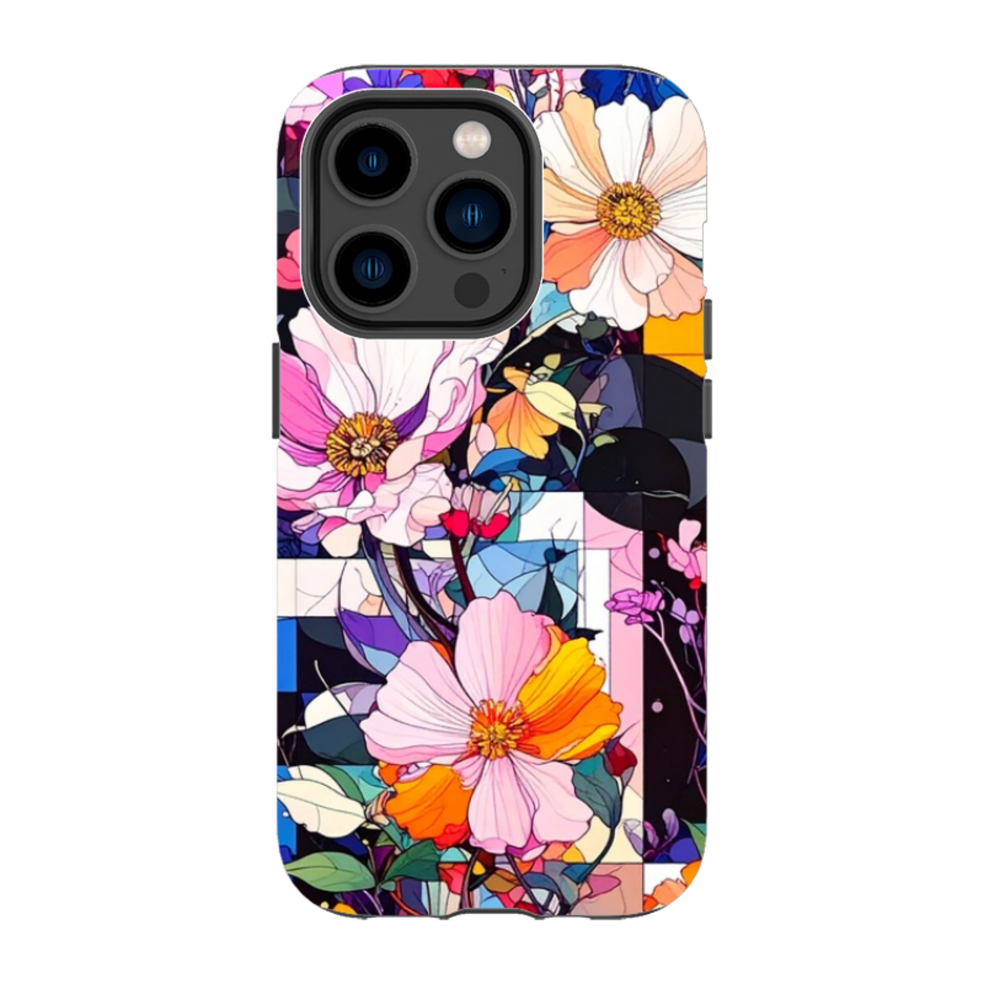 iPhone MagSafe Tough Case - Block Floral