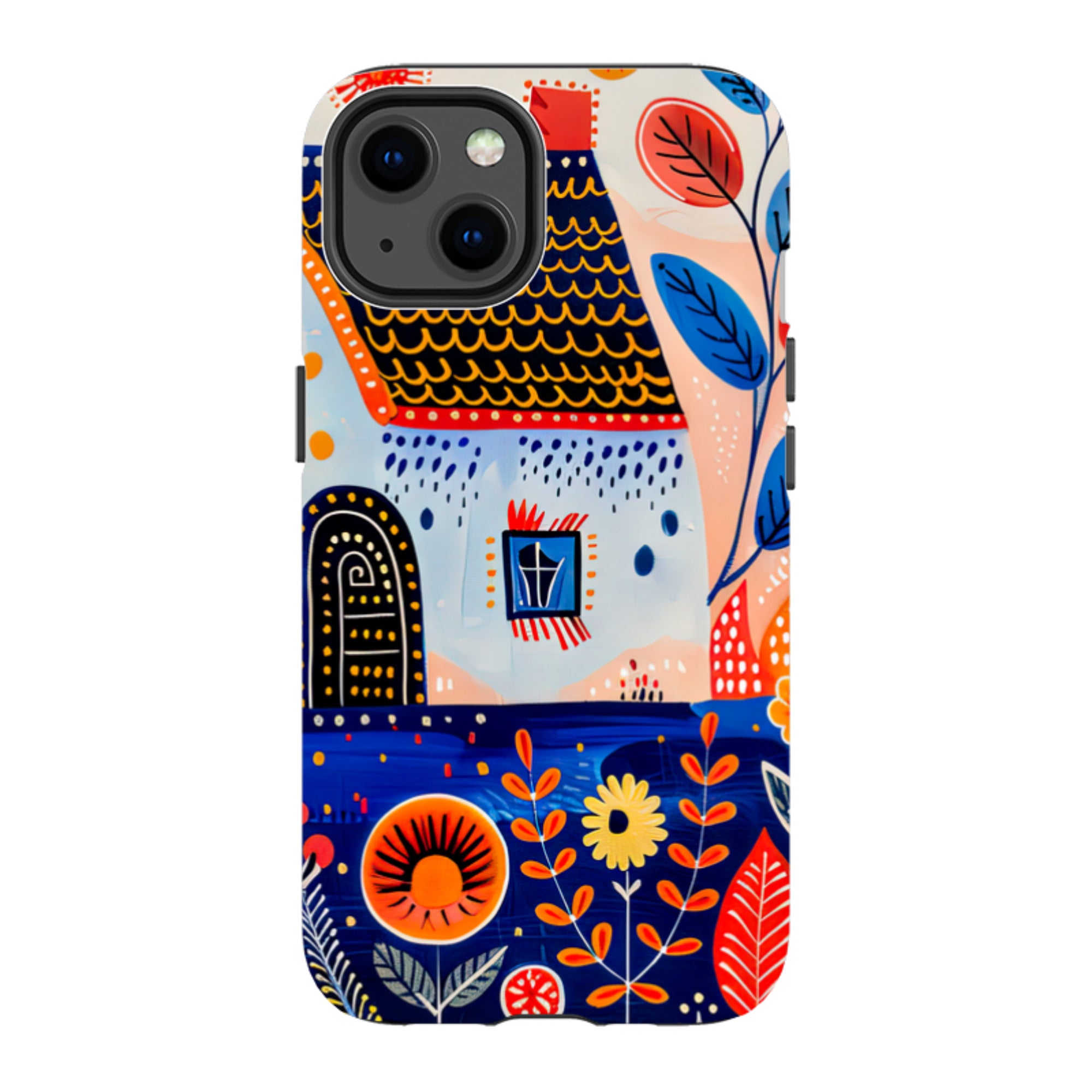 iPhone Case - Folk Art House VIII