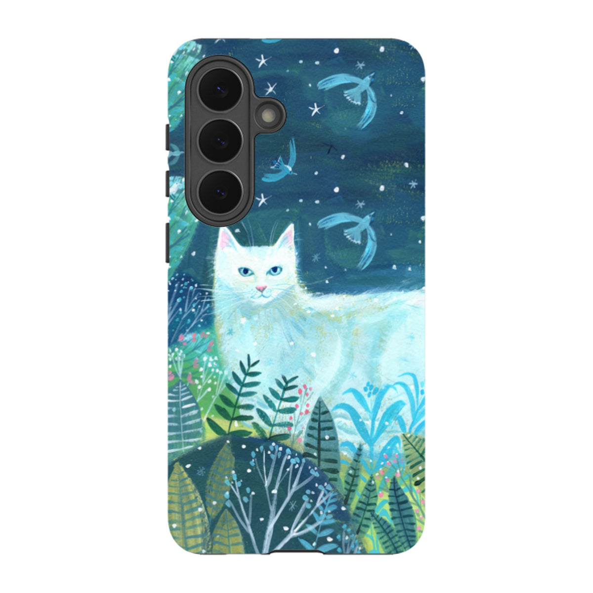 Samsung Tough Case - White Cat By Mary Stubberfield