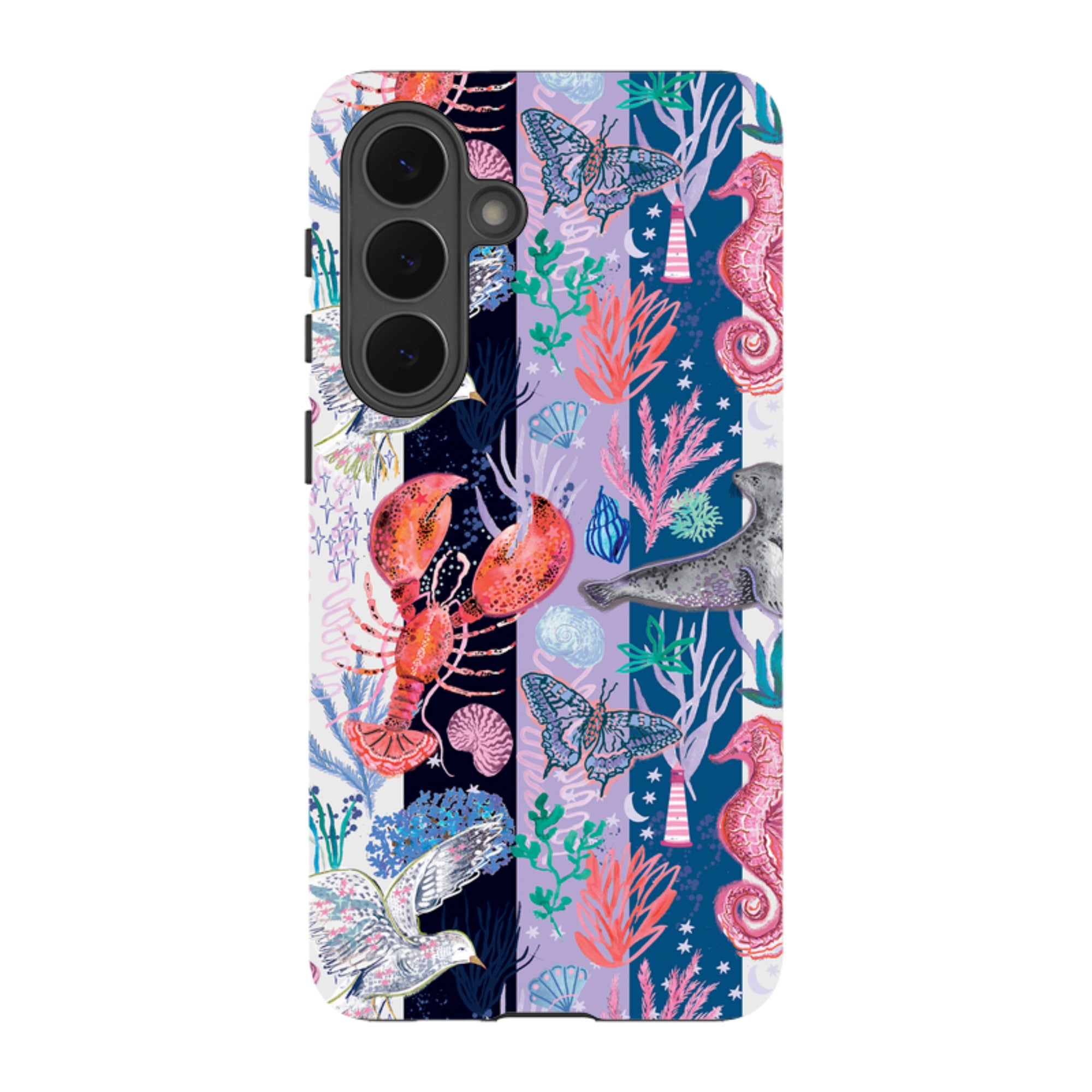 Samsung Tough  Case - Coastal Calling Stripe II By Emma Frances Grant