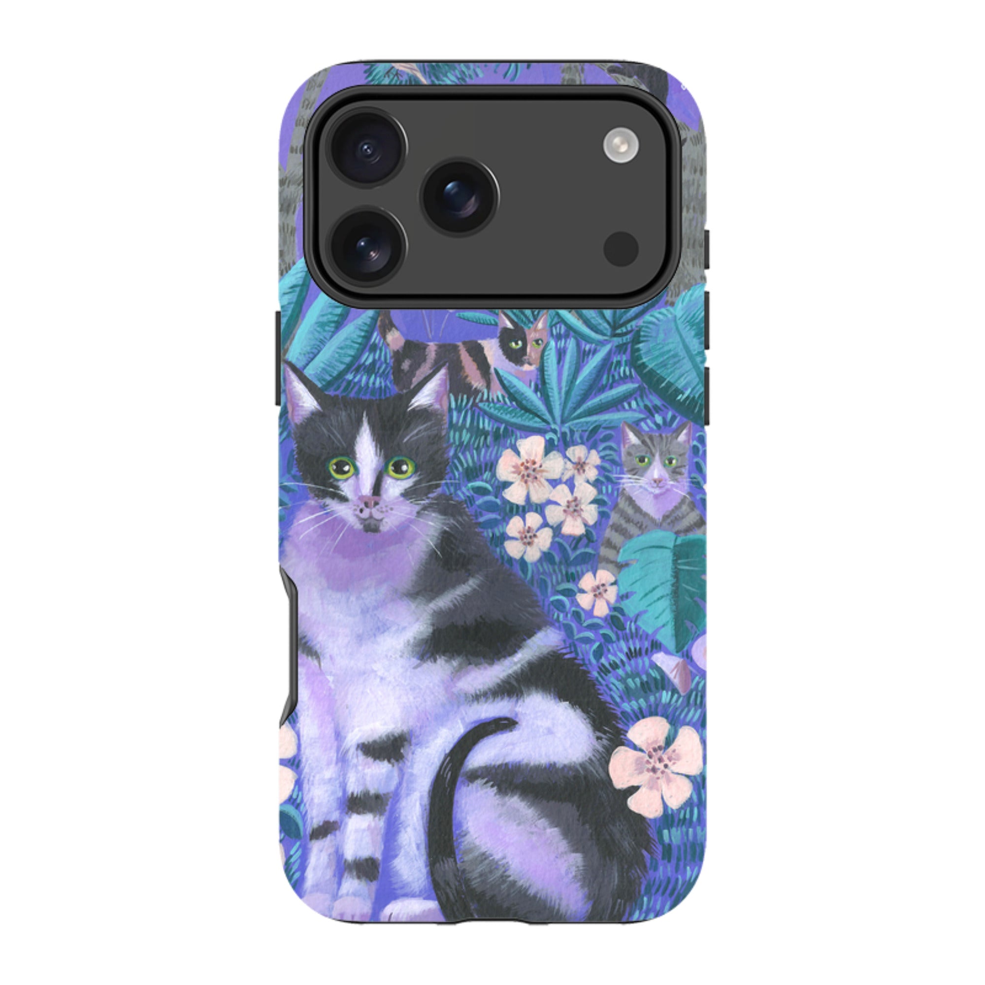 iPhone Tough Case - Night Cats 2 By Mary Stubberfield